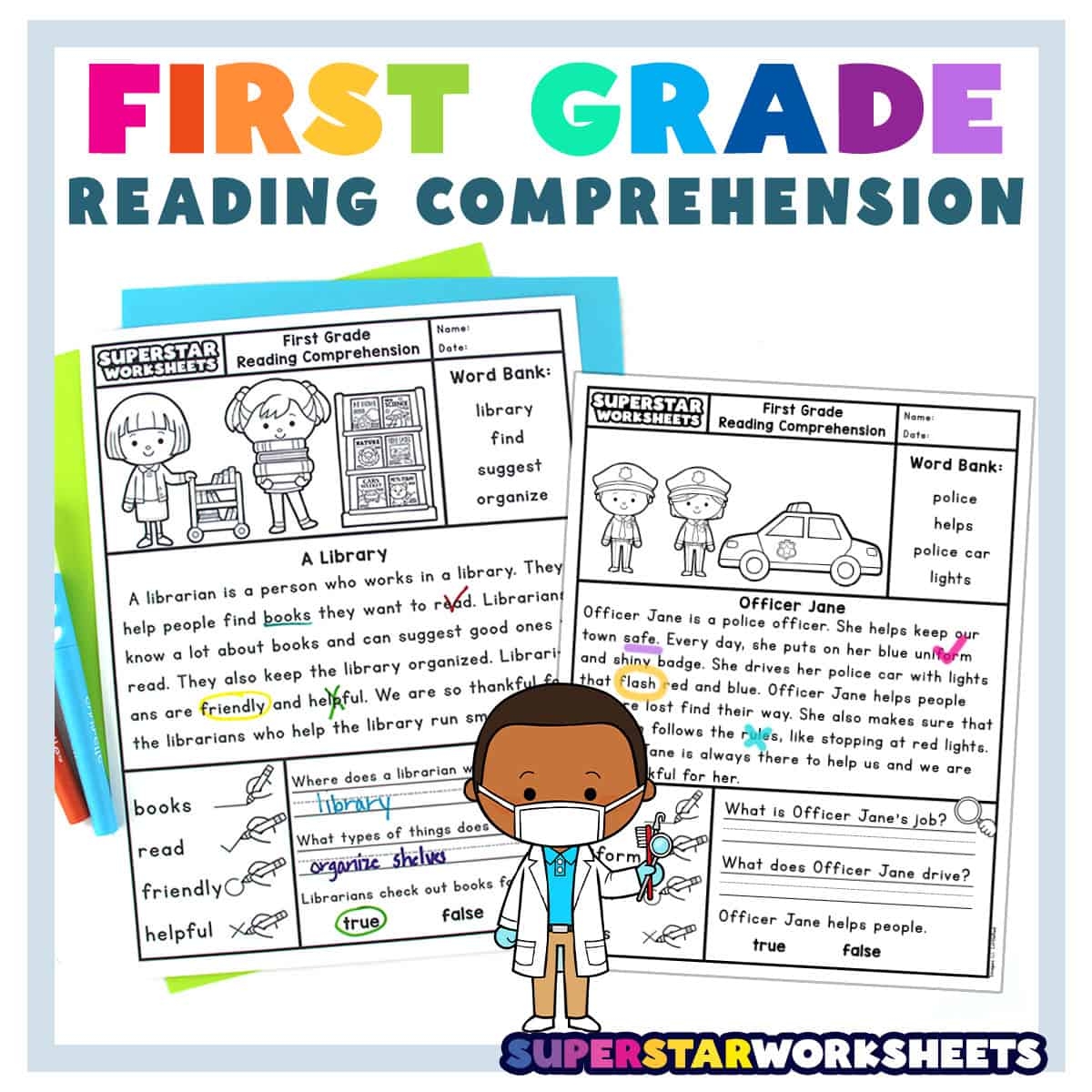 Reading Comprehension Worksheets Superstar Worksheets