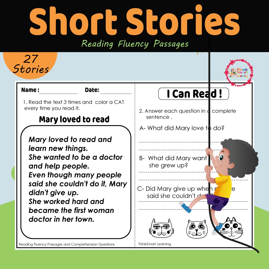 Reading Fluency Passages And Comprehension Questions 3 Made By 