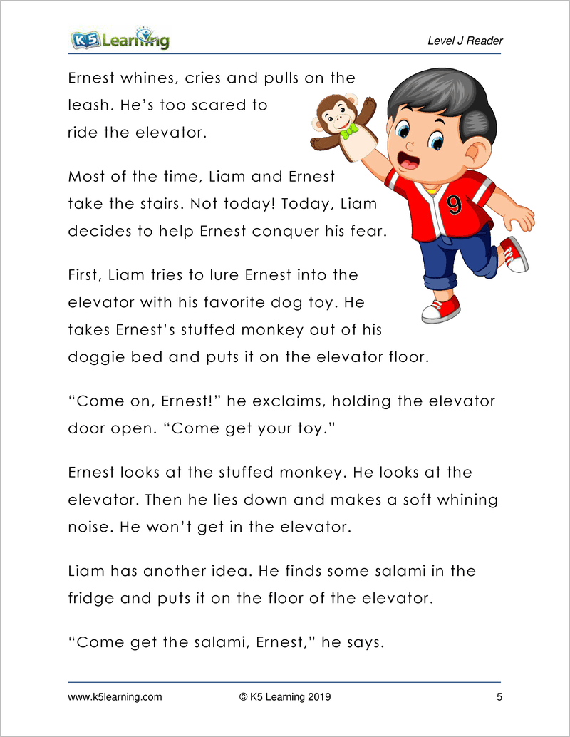 Level J Reading Comprehension Worksheets
