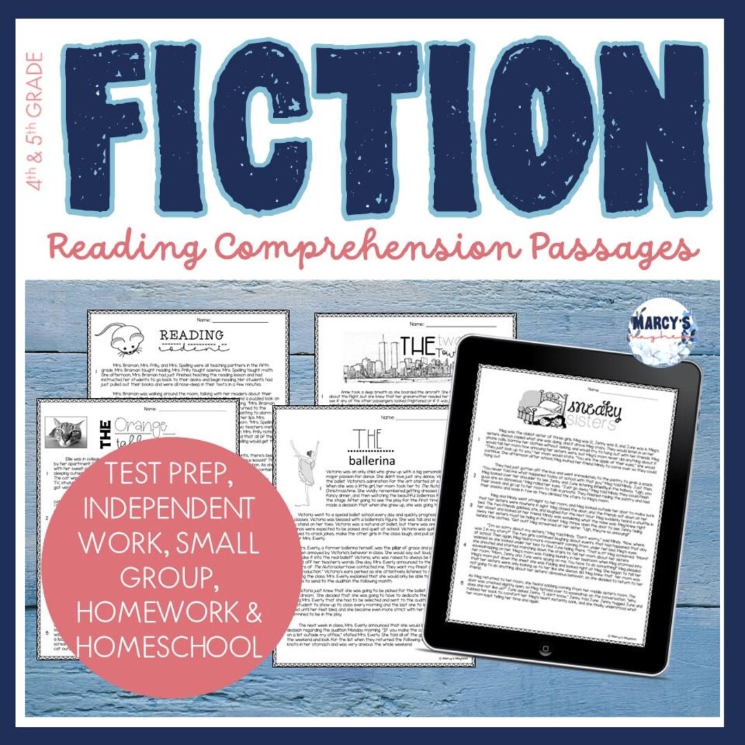 Realistic Fiction Reading Comprehension Passages U0026 Questions Printable Worksheets 4th 5th No Prep Homeschool Lesson Plans Etsy
