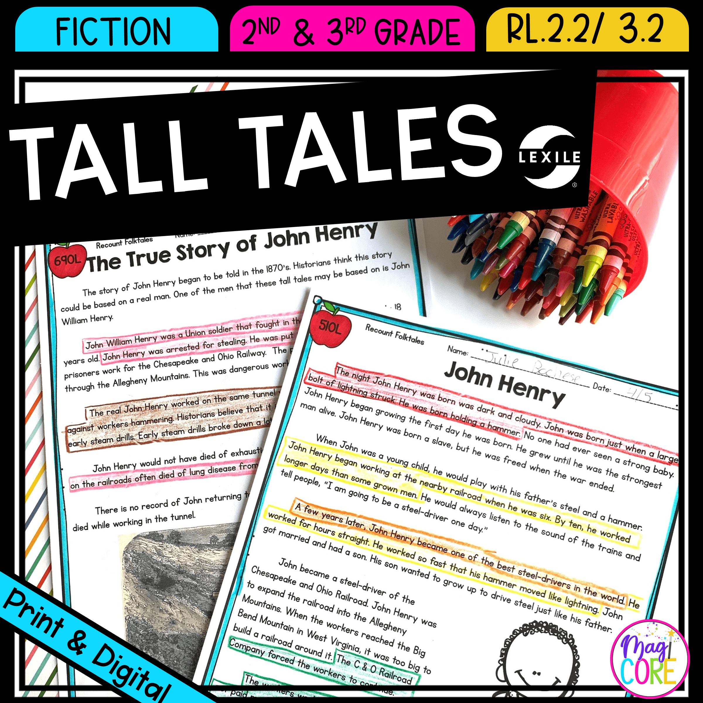 Recount Stories Tall Tales 2nd U0026 3rd Grade MagiCore
