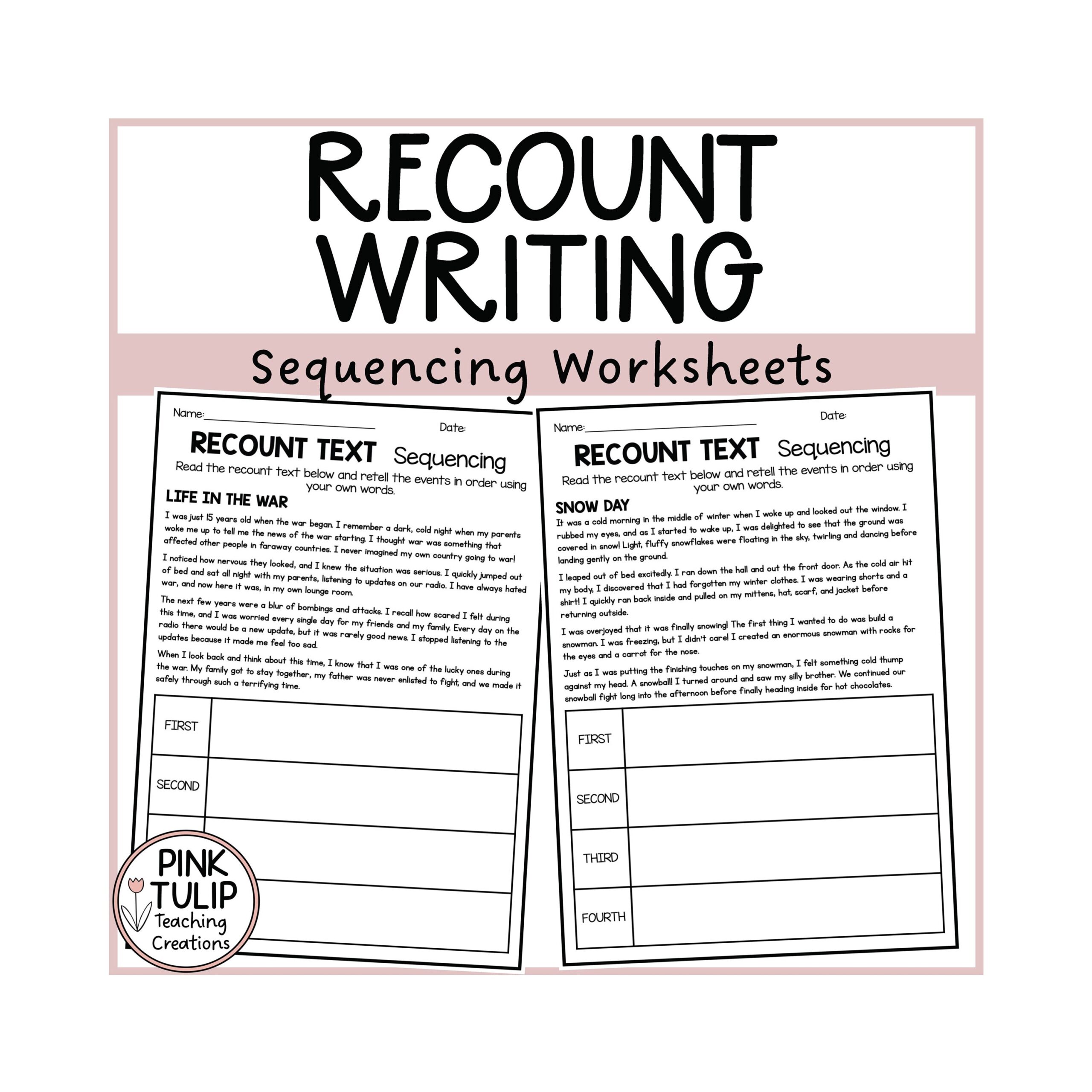 Recount Reading Comprehension Worksheet 3rd Grade