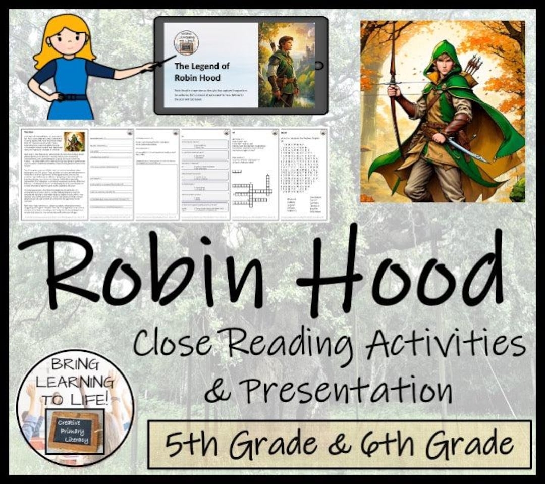 Robin Hood Close Reading Activities 5th Grade U0026 6th Grade Etsy