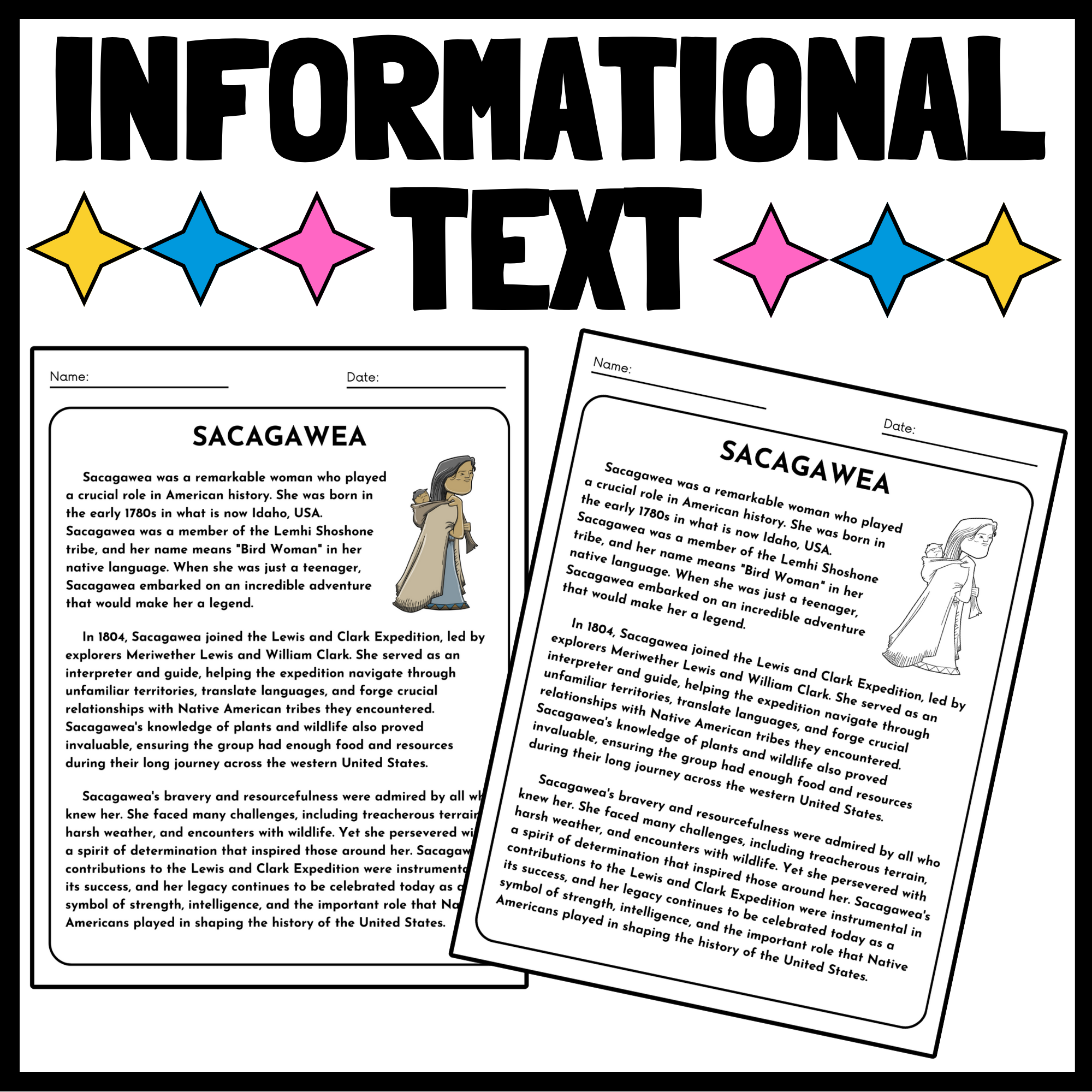 Sacagawea Reading Comprehension Passages And Questions Native American Month Made By Teachers