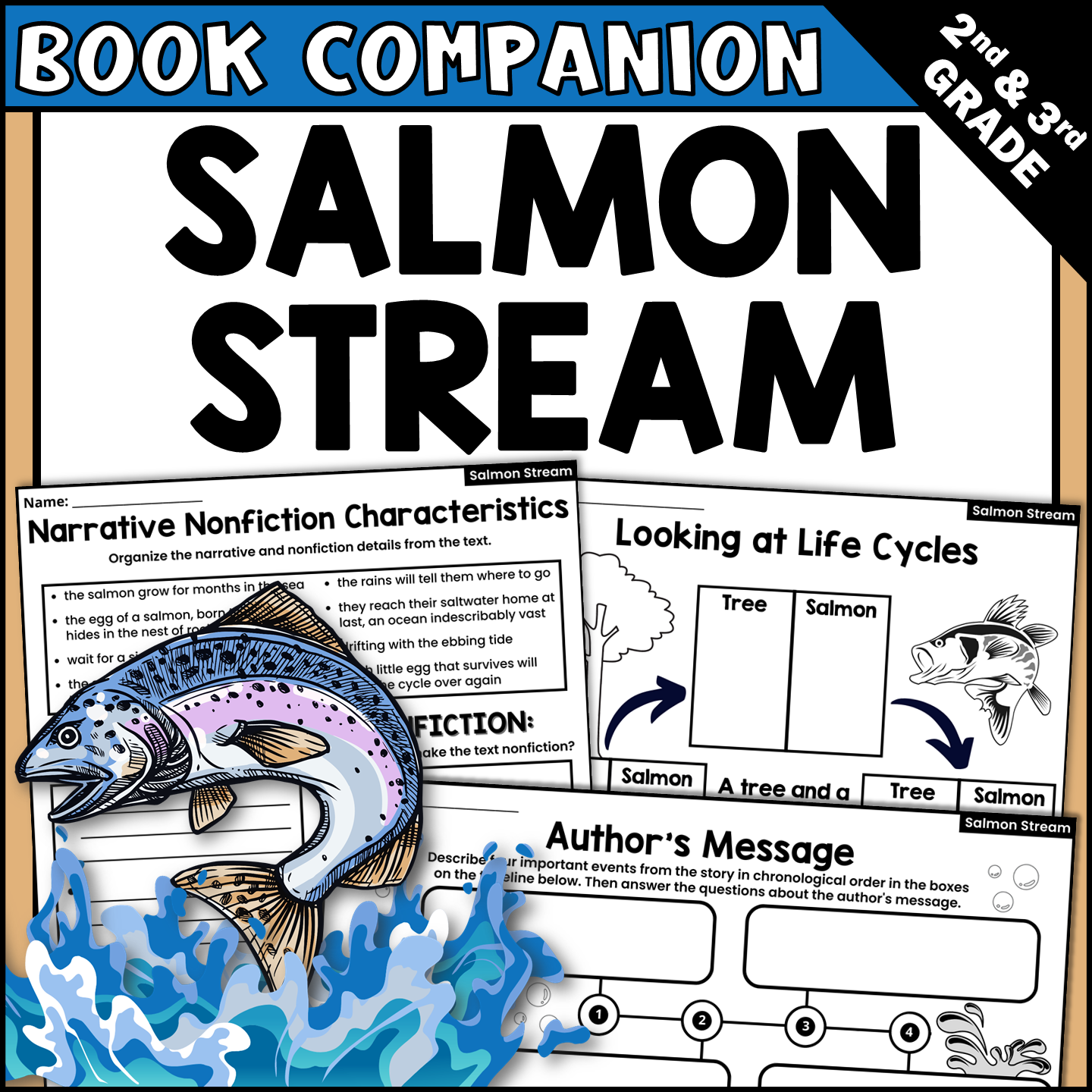 Salmon Stream Read Aloud Book Companion Activities For IRA Classful