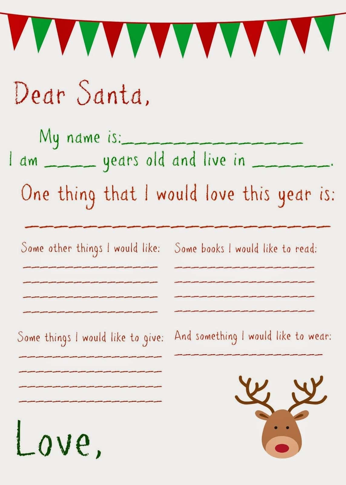 Santa Letter Template New Arrivals