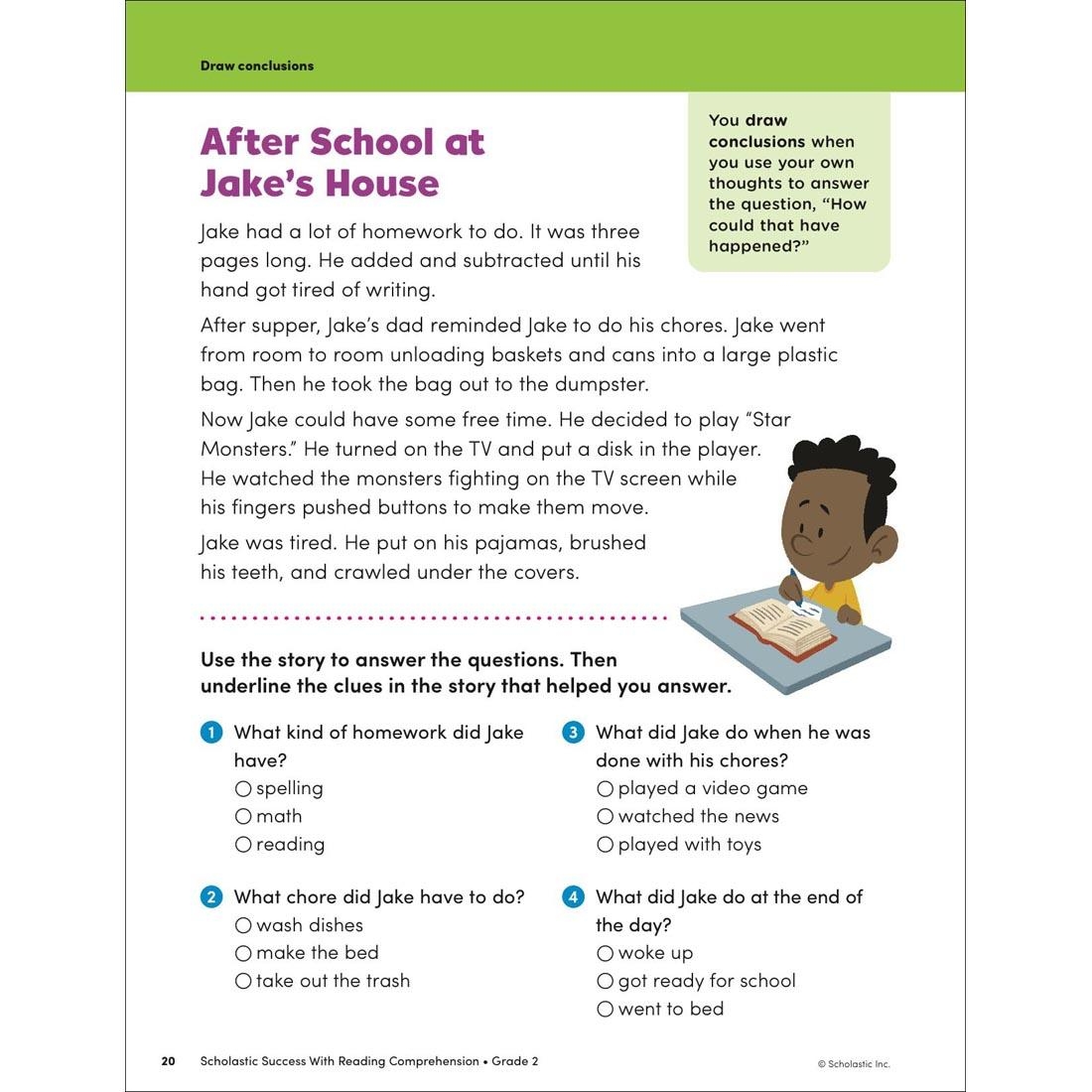 Scholastic Reading Comprehension Worksheets