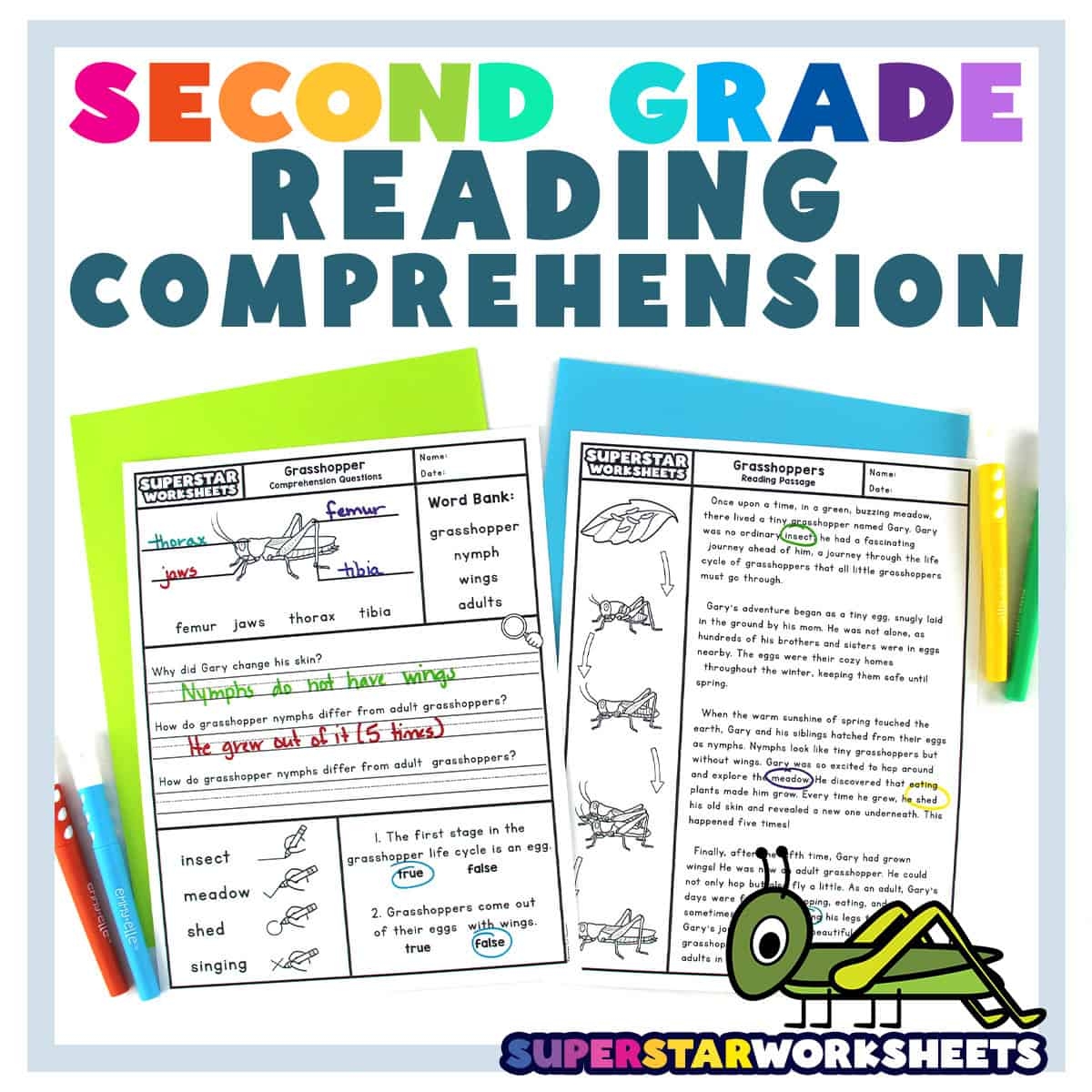 Reading Comprehension Worksheets Form 2nd Grade