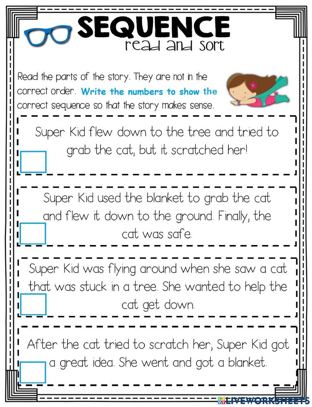 Sequencing Events Online Exercise Live Worksheets Worksheets Library