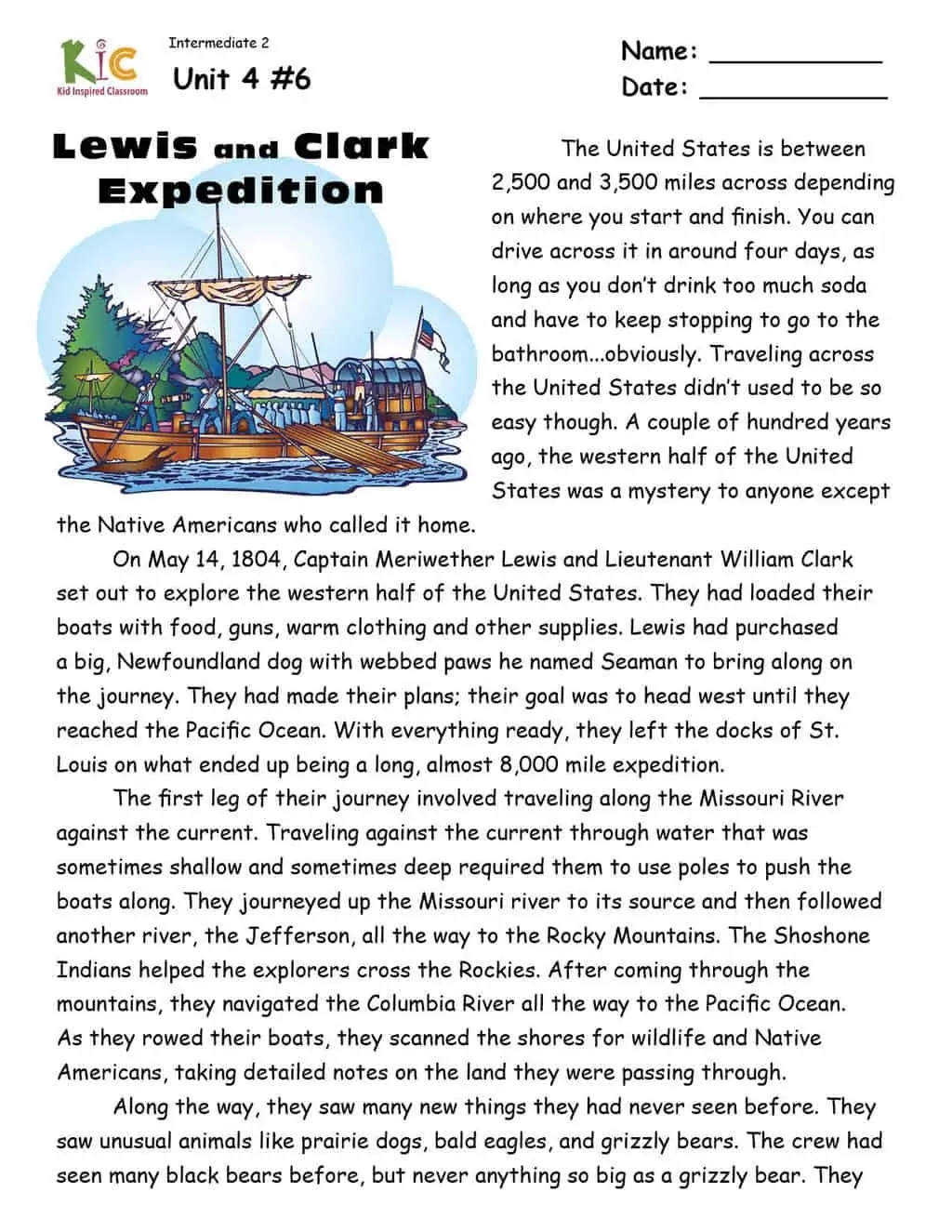 Reading Comprehension Worksheets Esl Intermediate