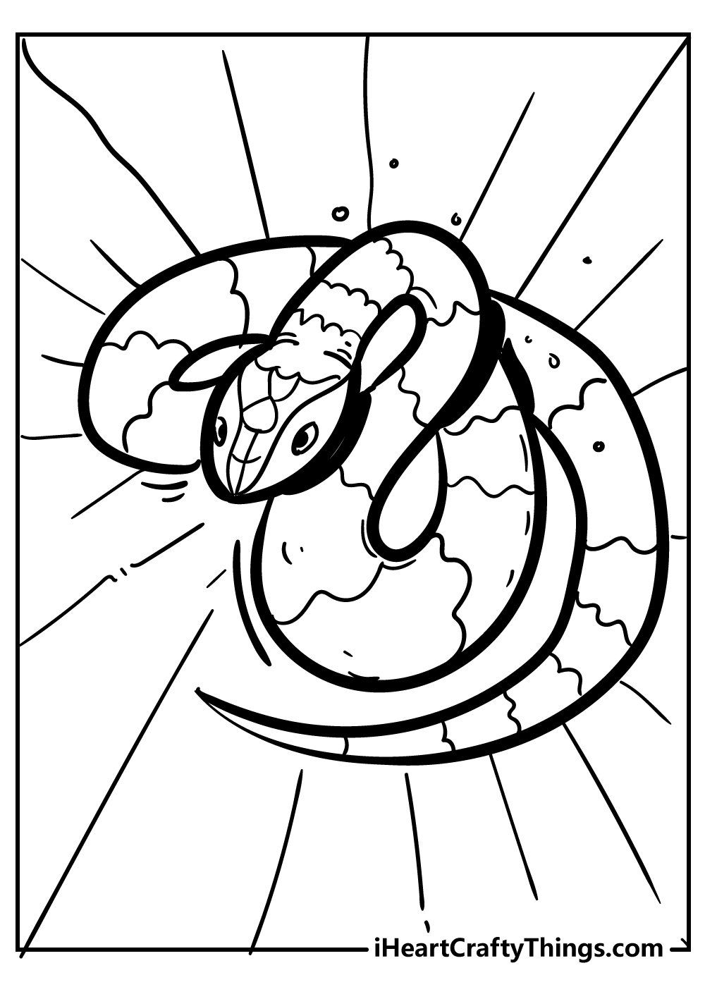 Free Printable Snake Coloring Page