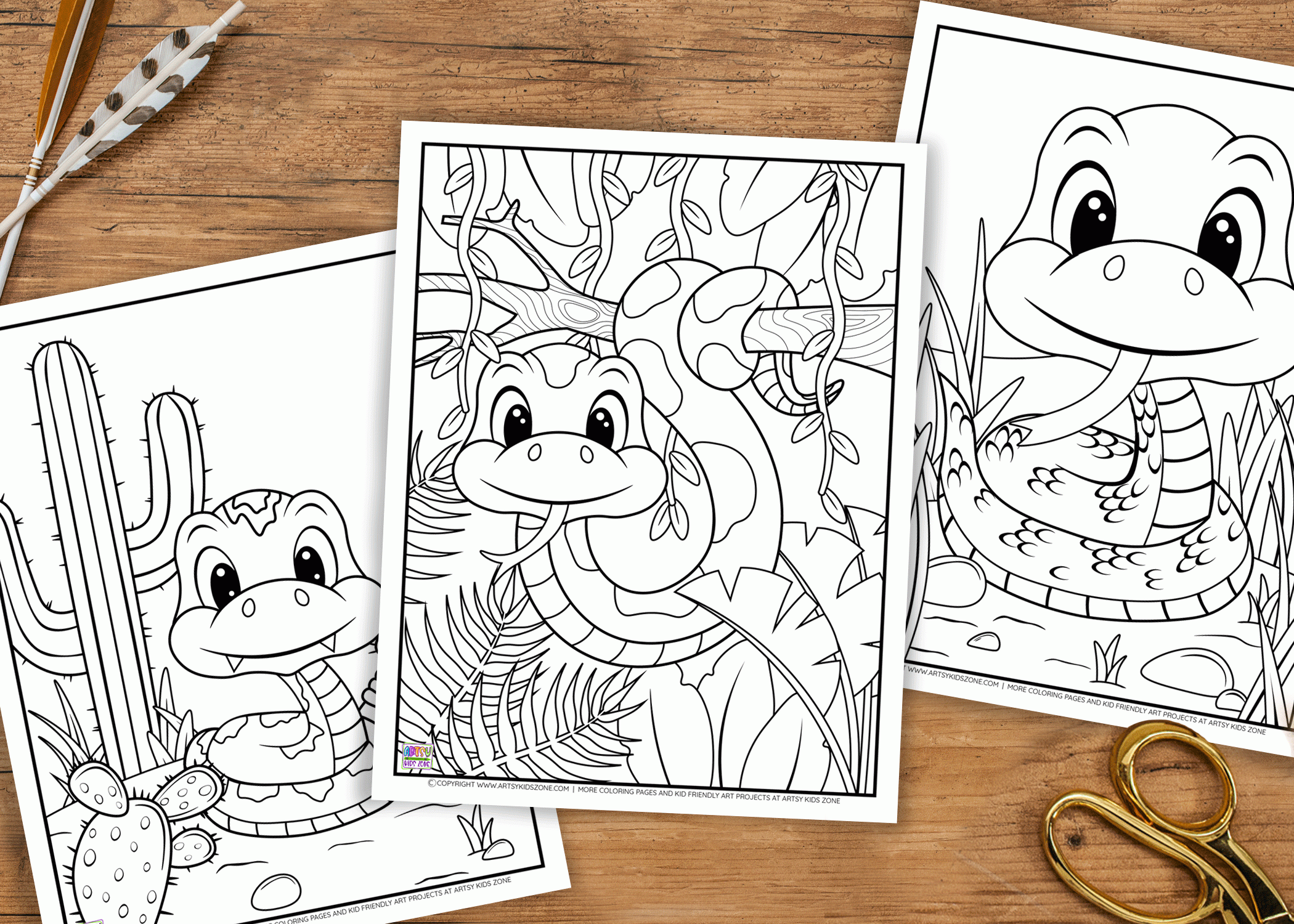 Free Printable Snake Coloring Pages
