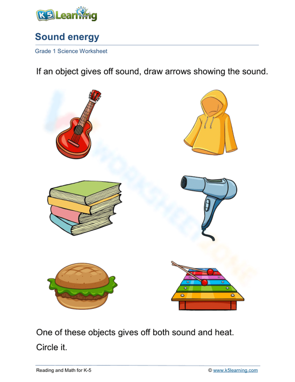 Sound Energy Reading Comprehension Worksheets