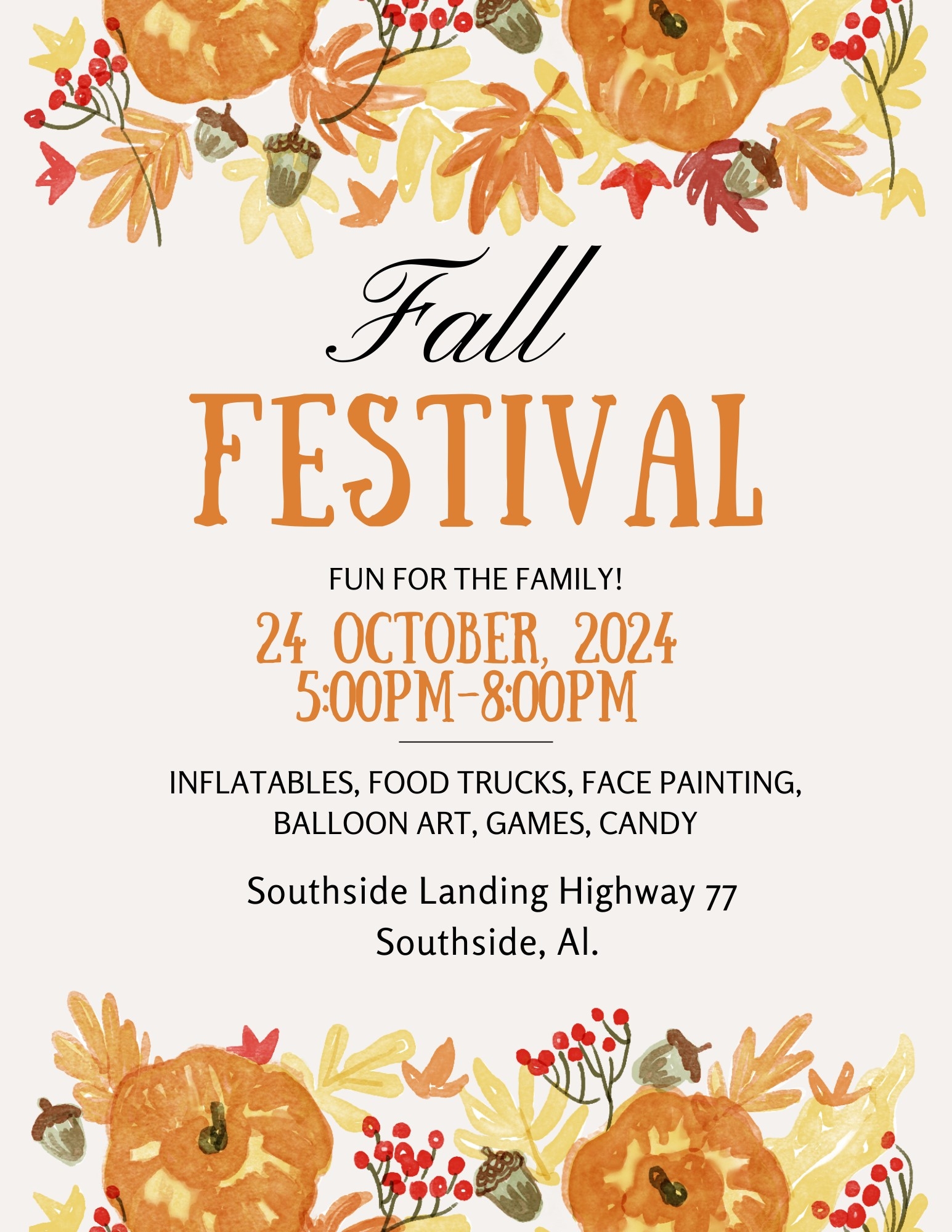 Free Printable Fall Festival Flyer Templates