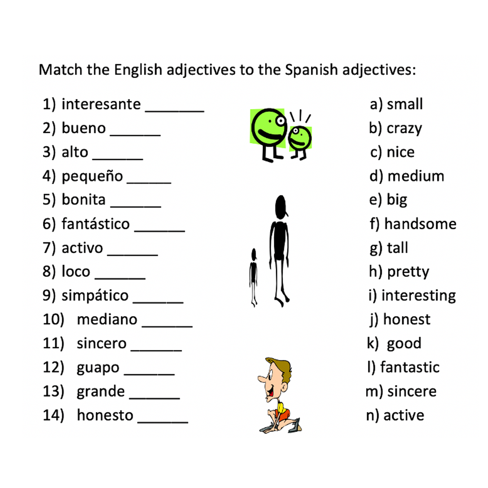 Reading Comprehension Worksheets For Spanish Speakers