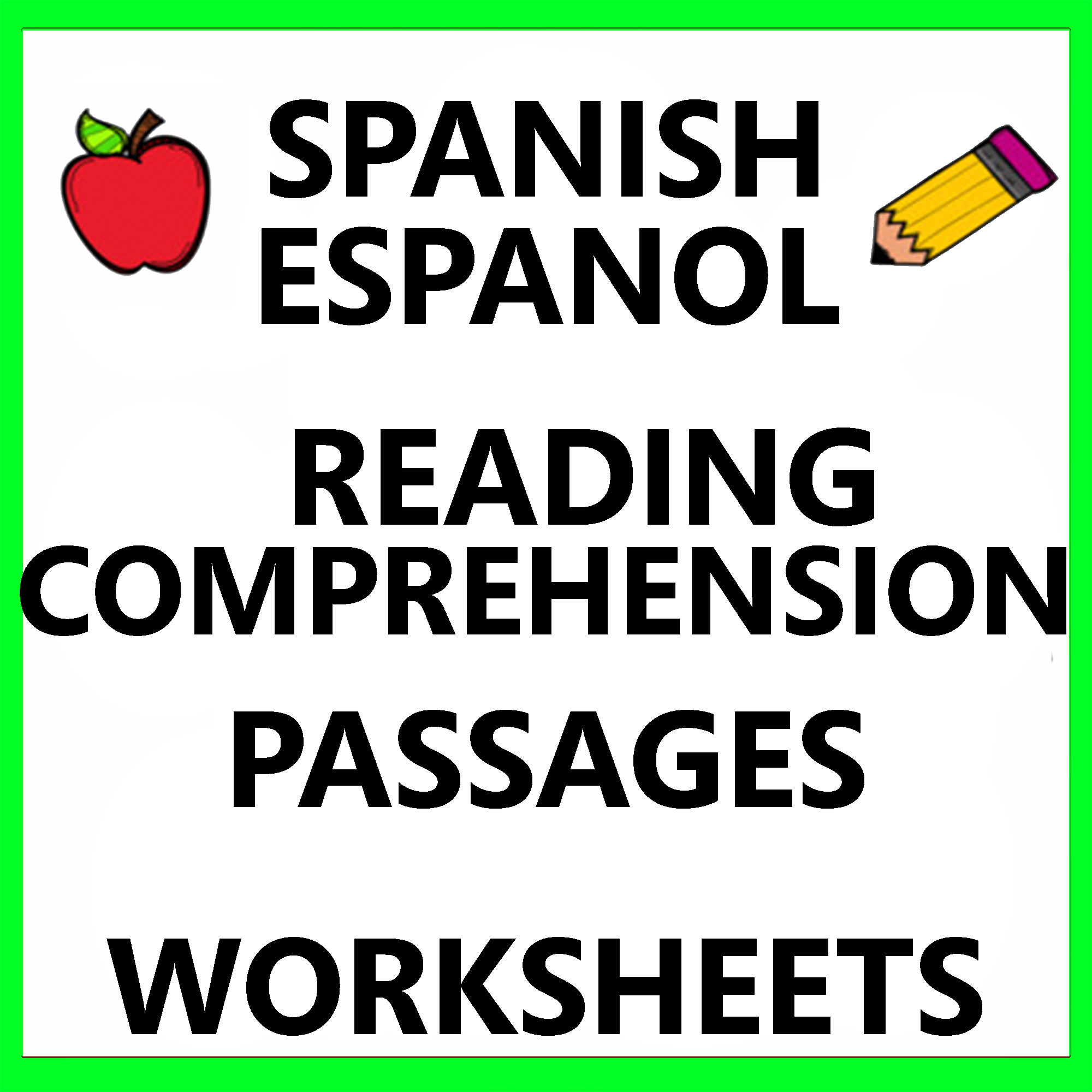 Spanish Reading Comprehension Worksheets High School