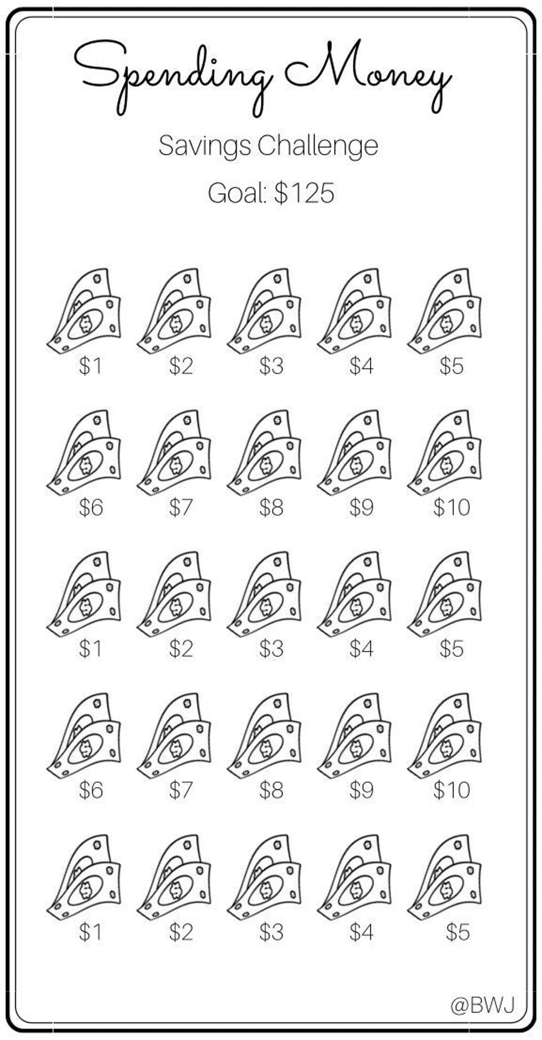 Low Income Savings Challenge Free Printable
