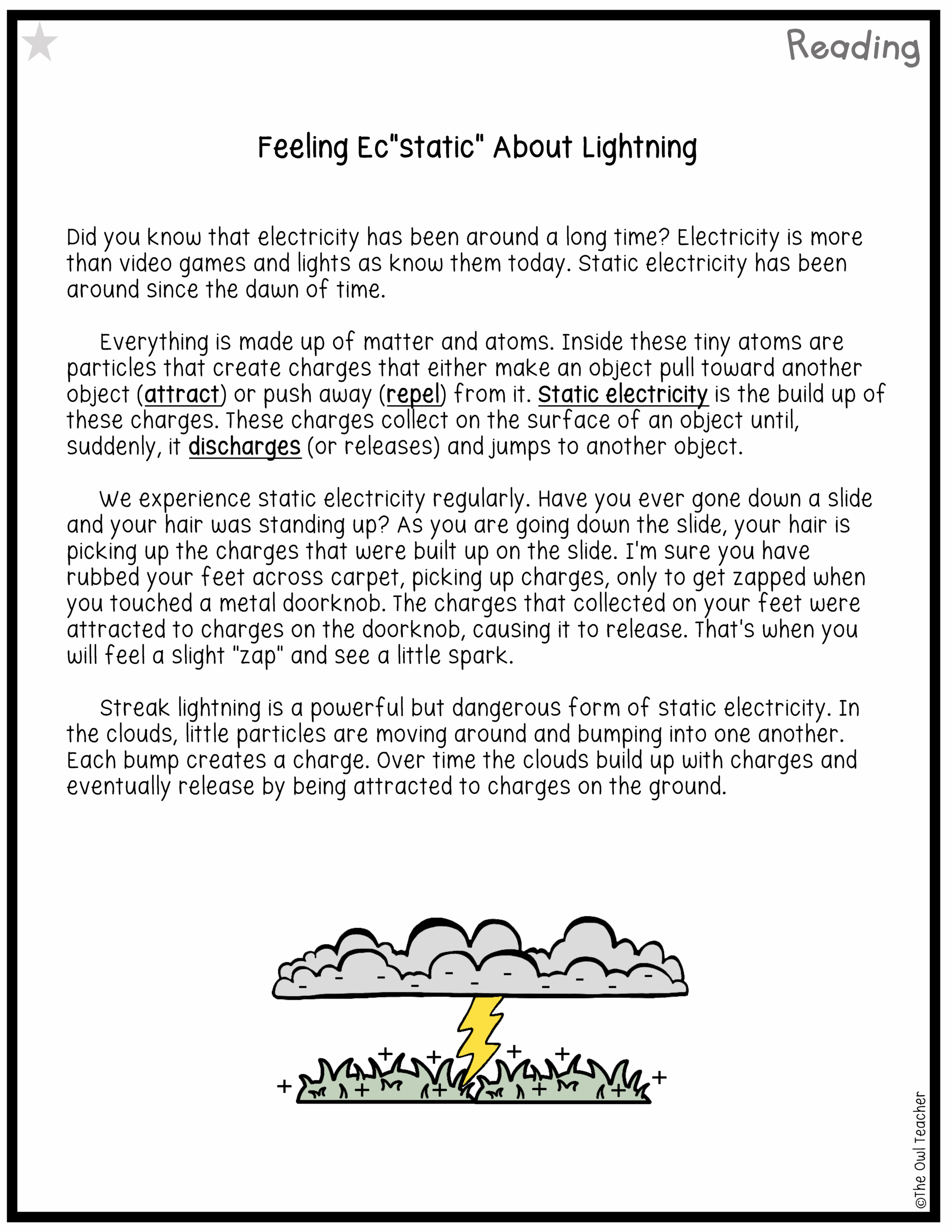 Static Electricity Investigation Booklet Printable U0026 Digital The Owl Teacher