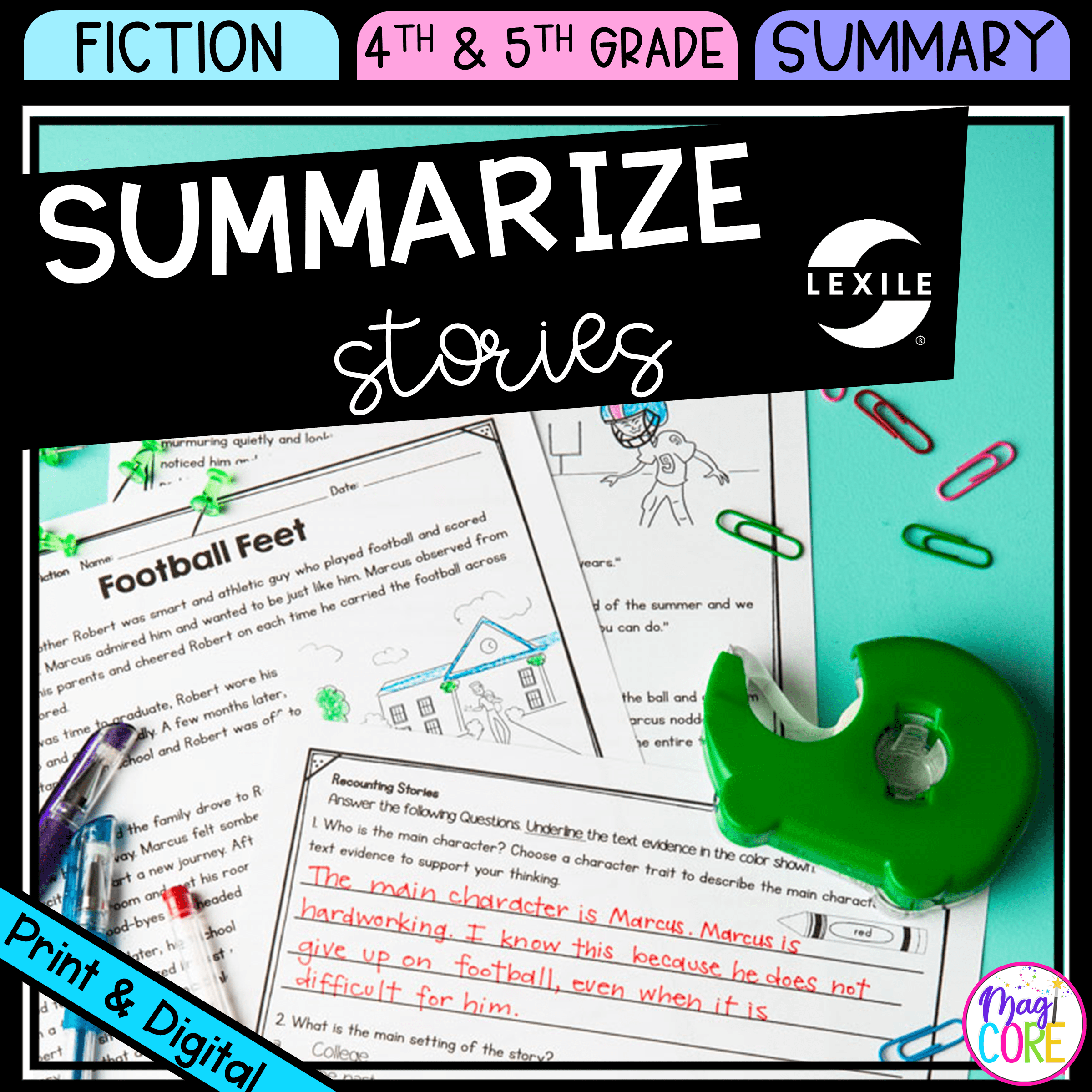 Summarizing Reading Comprehension Worksheet