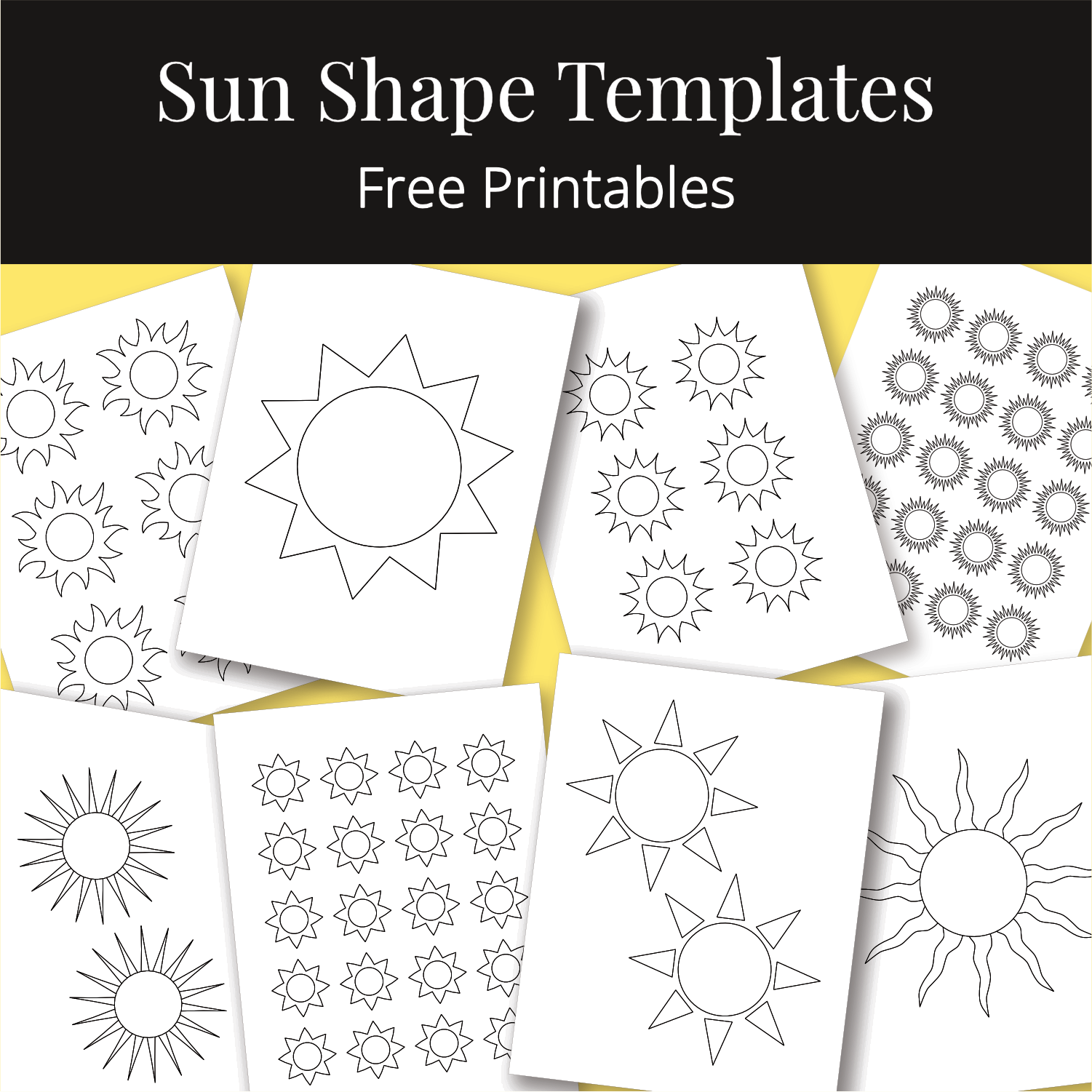 Sun Templates Free Printable Shapes For Kids Activities 
