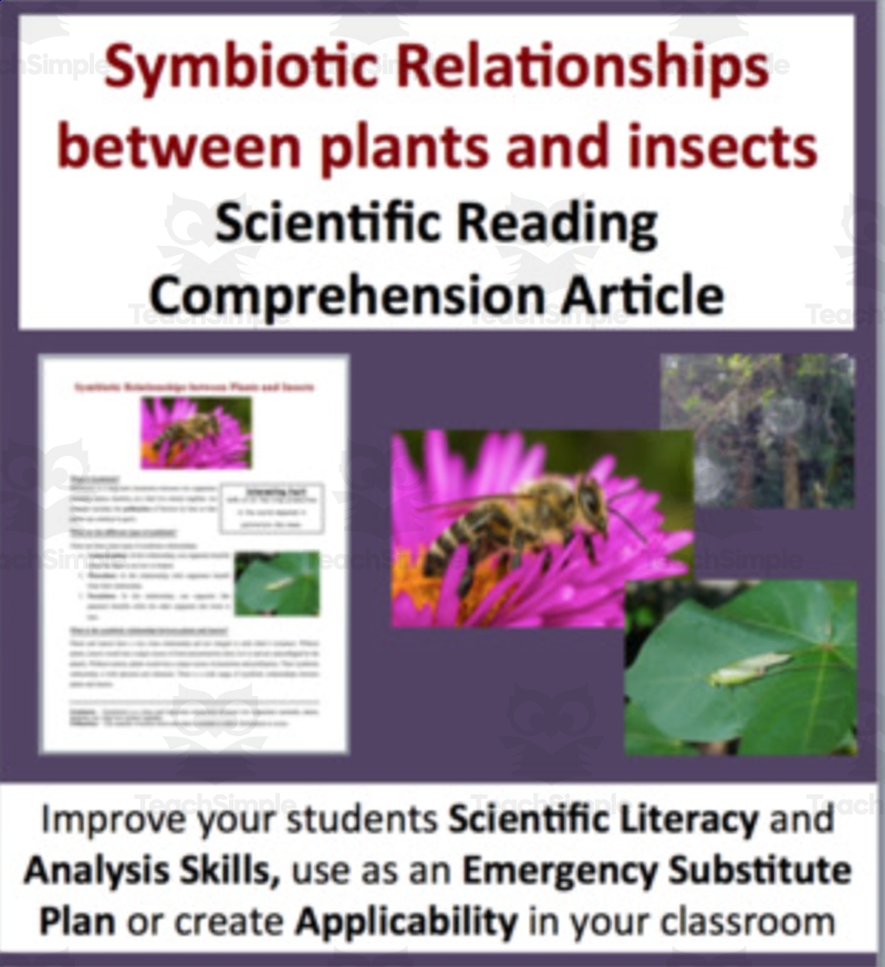 Symbiotic Relationships Reading Comprehension Article