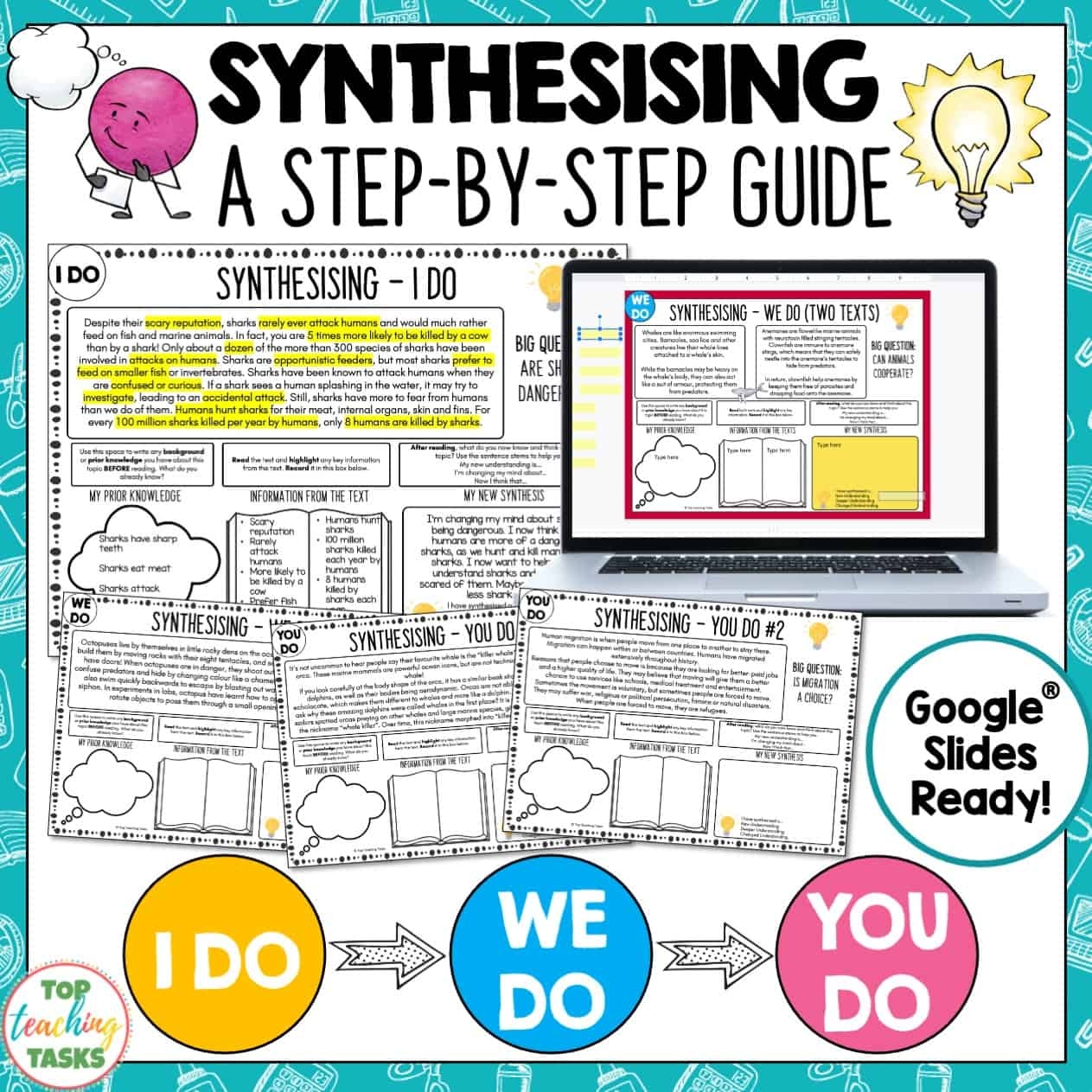Reading Comprehension Synthesizing Worksheets