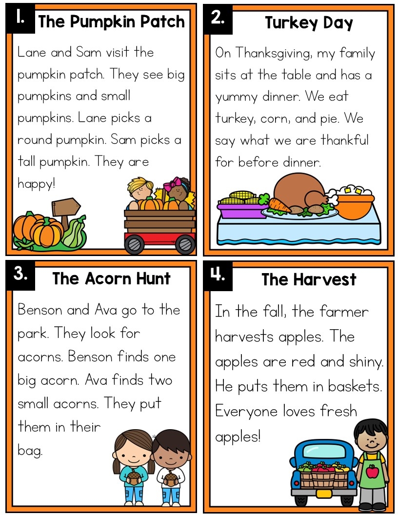 Reading Comprehension Worksheets 2nd Grade Thanksgiving