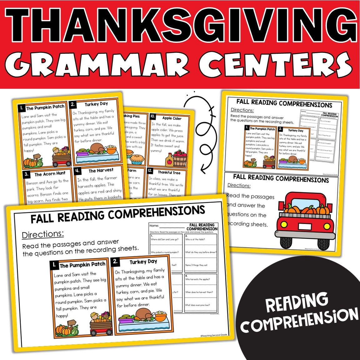 Thanksgiving Reading Comprehension Worksheets 2nd Grade