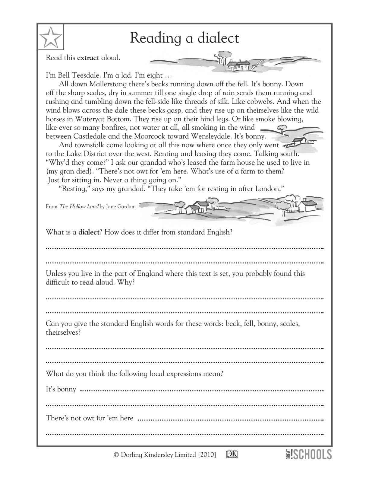 Student Worksheet For Reading Comprehension Components