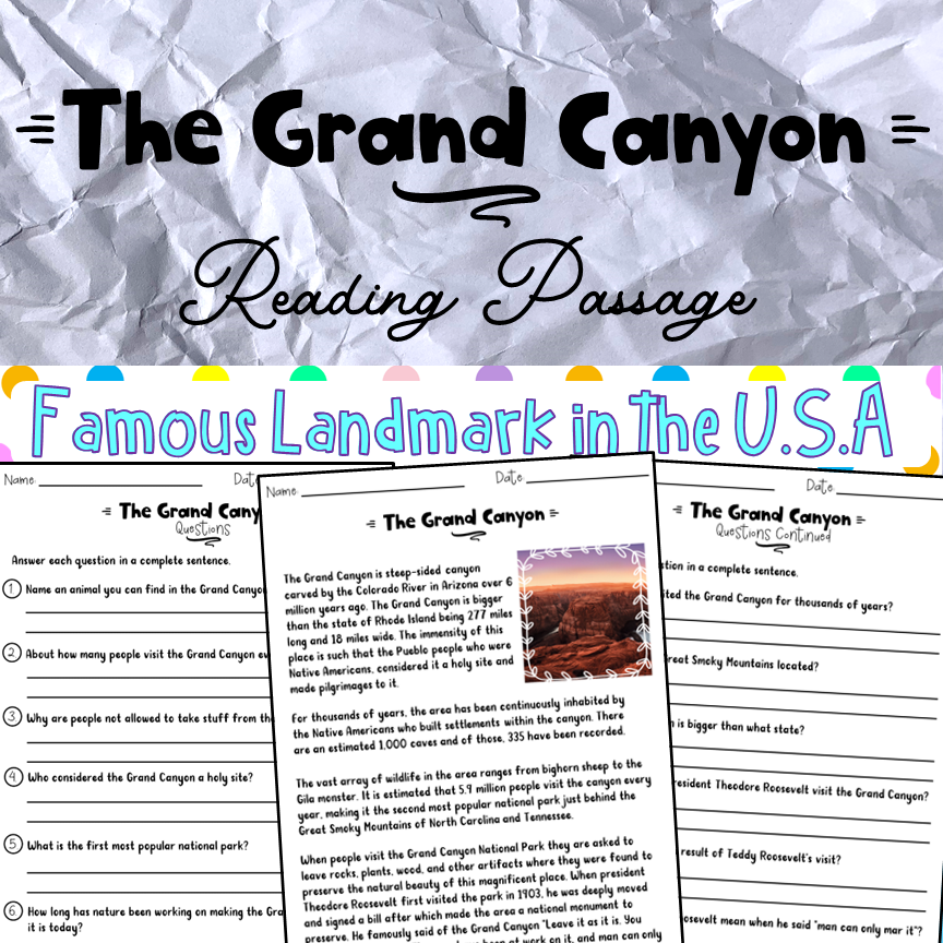 The Grand Canyon Part Of Landmarks In The USA Distance Learning Made By Teachers