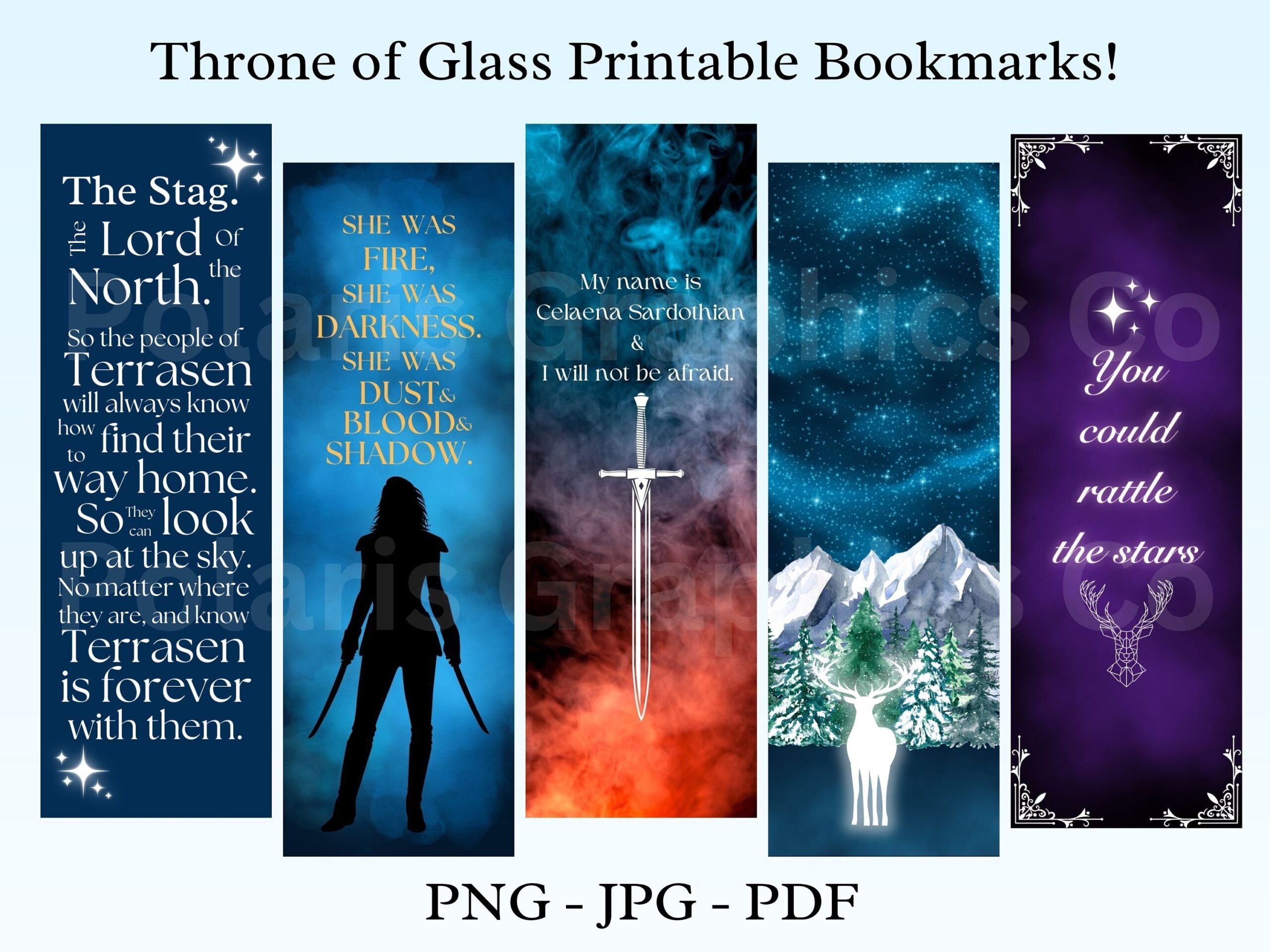 Acotar Bookmarks Printable Free