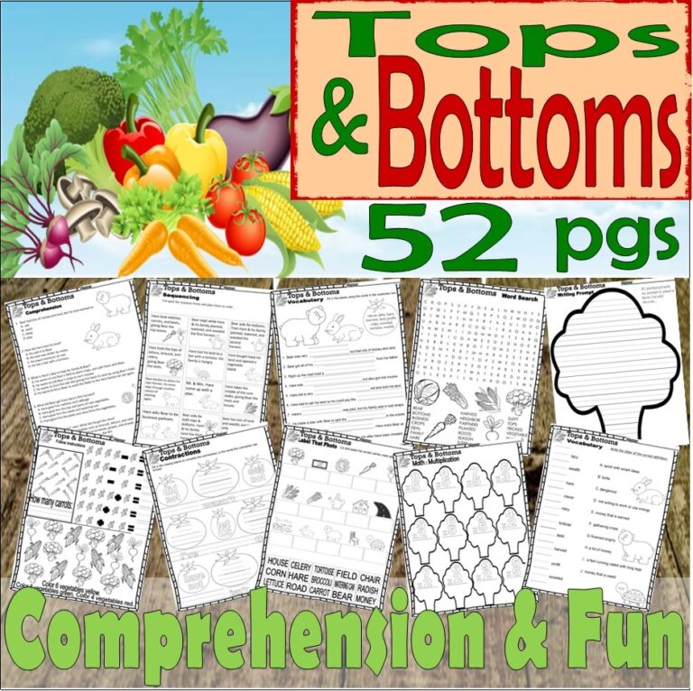 Tops U0026 Bottoms Read Aloud Book Study Companion Reading 