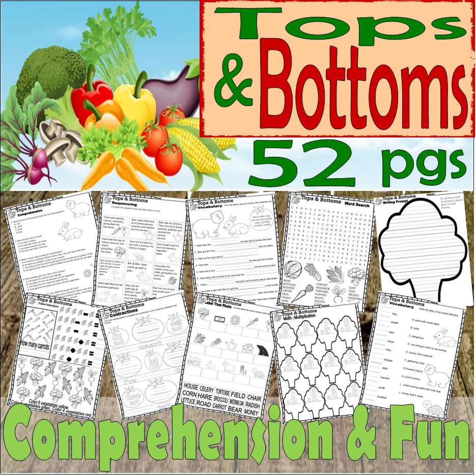Tops U0026 Bottoms Read Aloud Book Study Companion Reading 