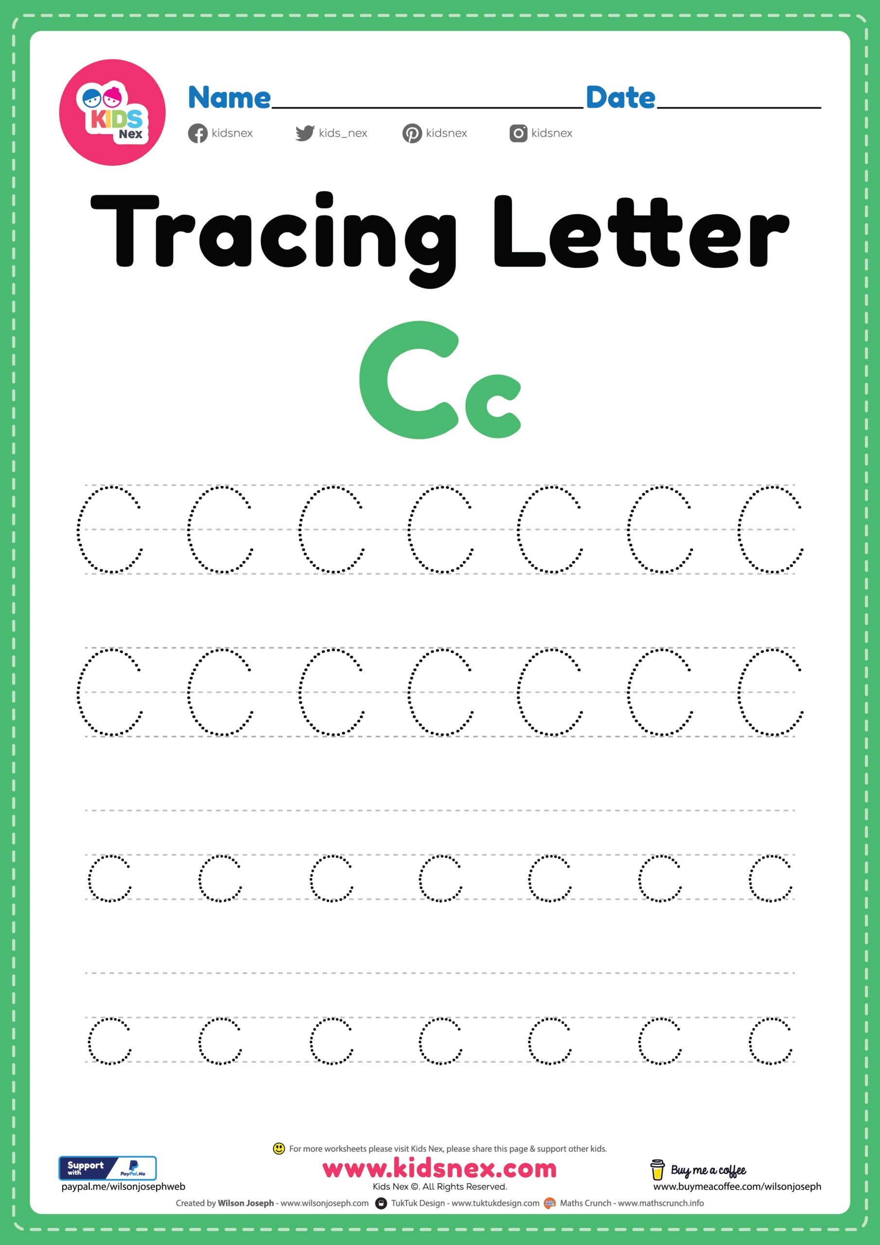 Letter C Worksheets Free Printable