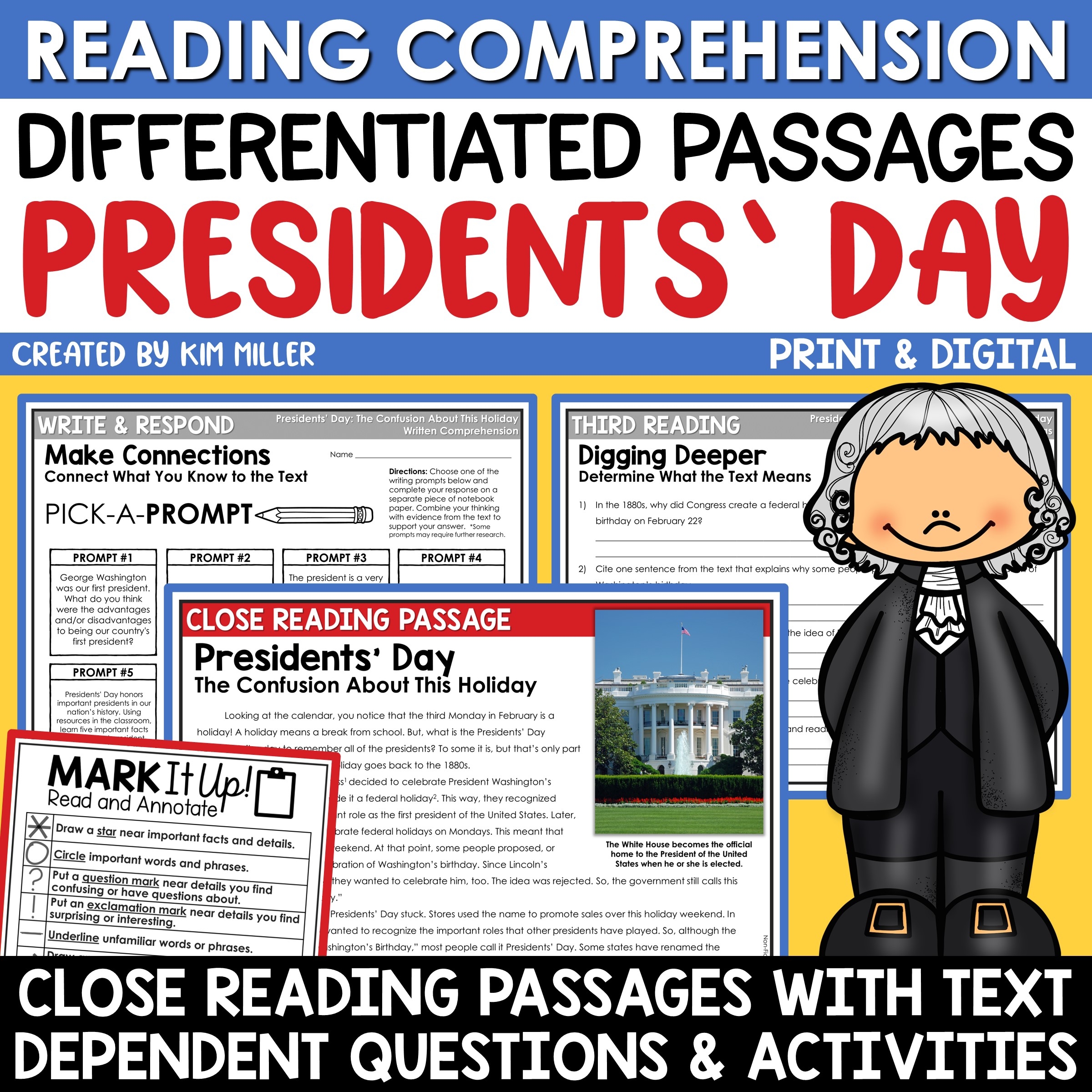 Valentine s Day Activities Reading Comprehension Passages February BUNDLE A Love Of Teaching Kim Miller