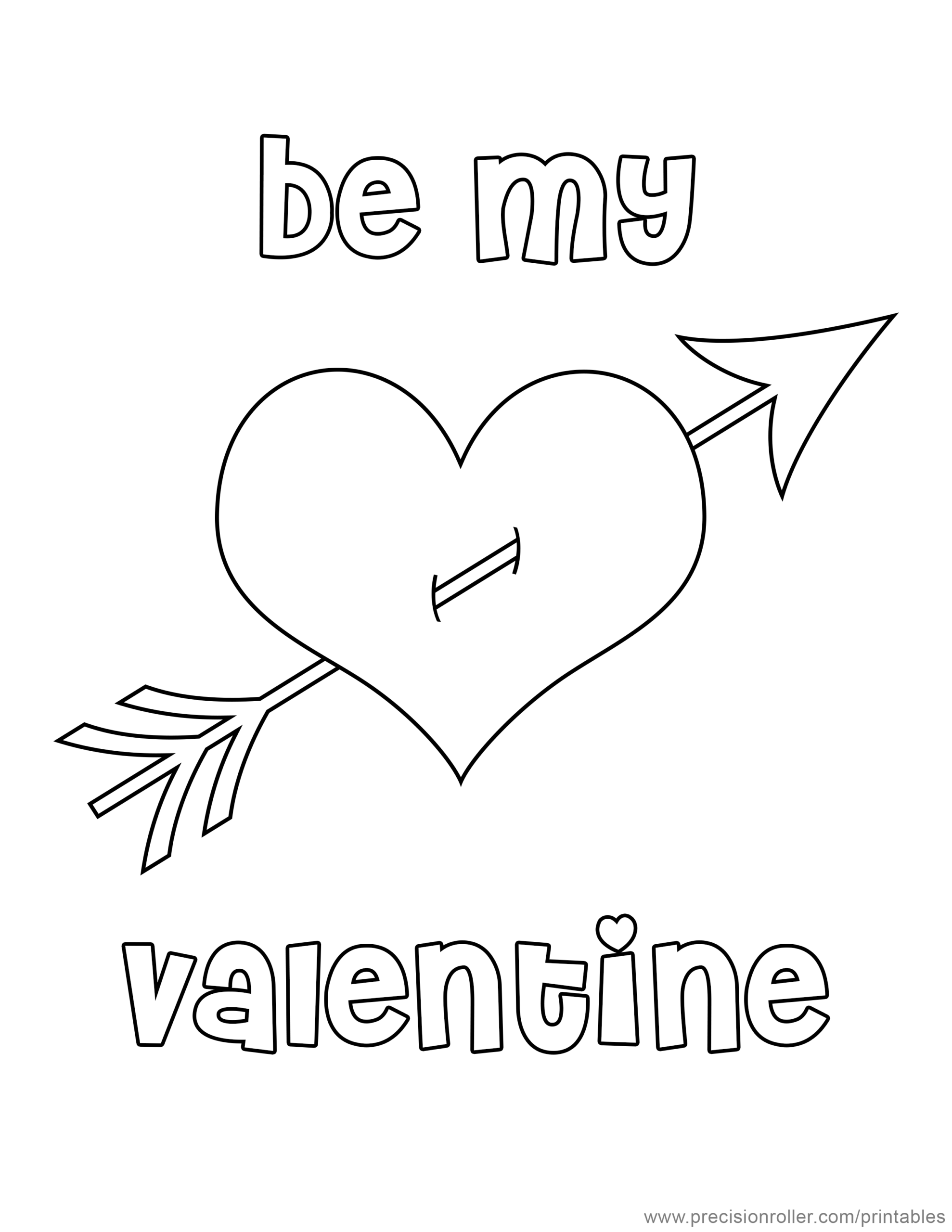 Valentines Day Heart Coloring Page Precision Printables Worksheets Library