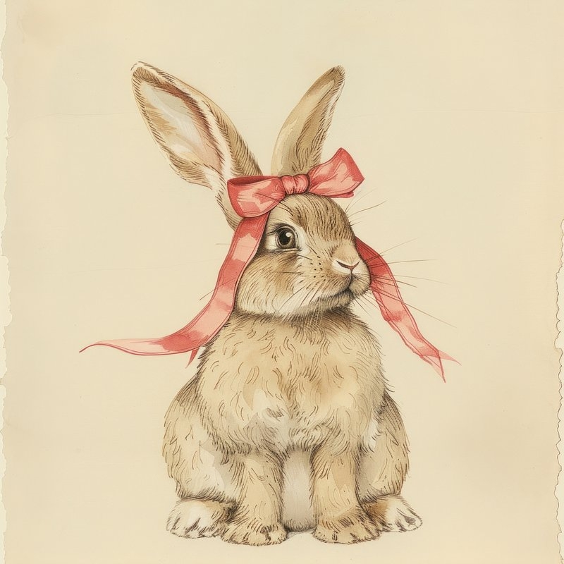 Free Printable Vintage Bunny Images