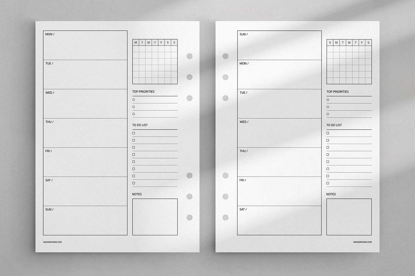A5 Planner Printables Free