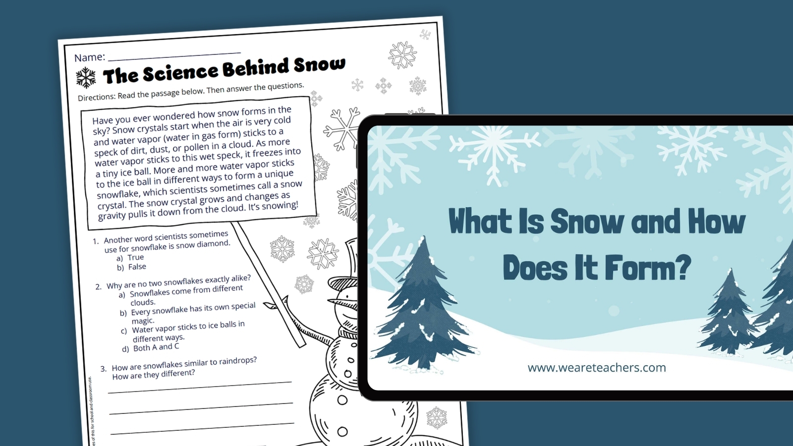 What Is Snow How Does It Form Plus Free Worksheet Slides 