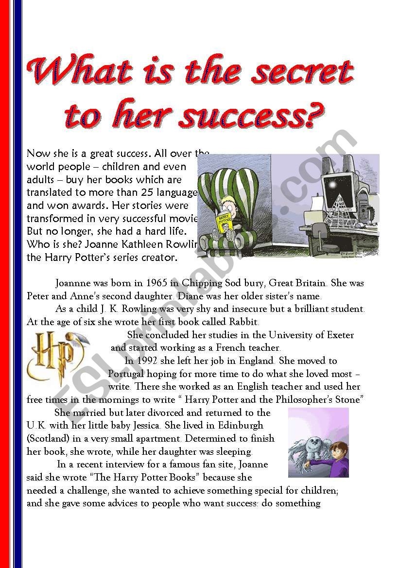 What Is The Secret Of Her Success ESL Worksheet By Cyssy