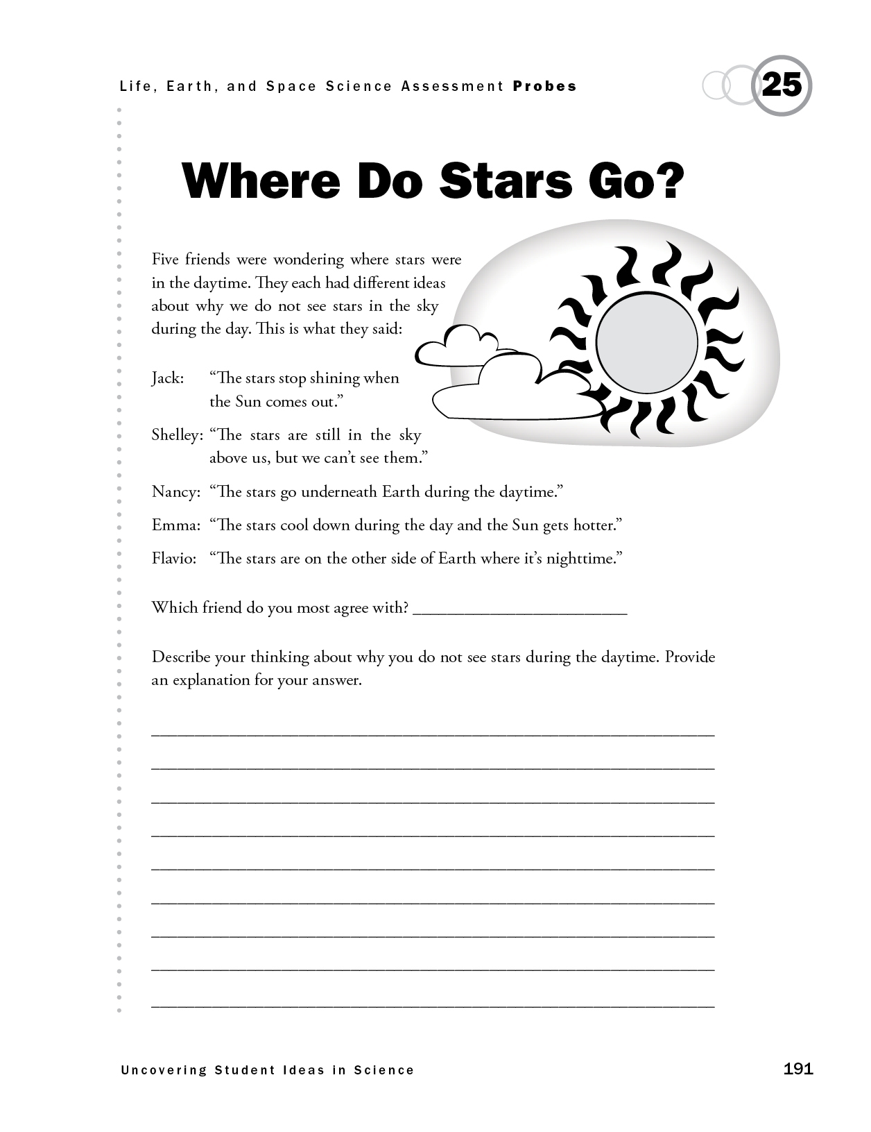 Reading Comprehension Worksheet On Stars