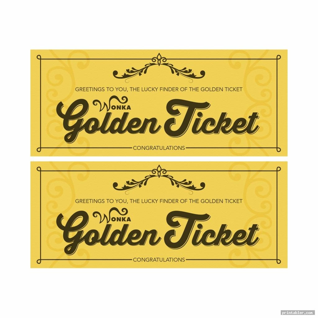 Free Printable Wonka Golden Ticket