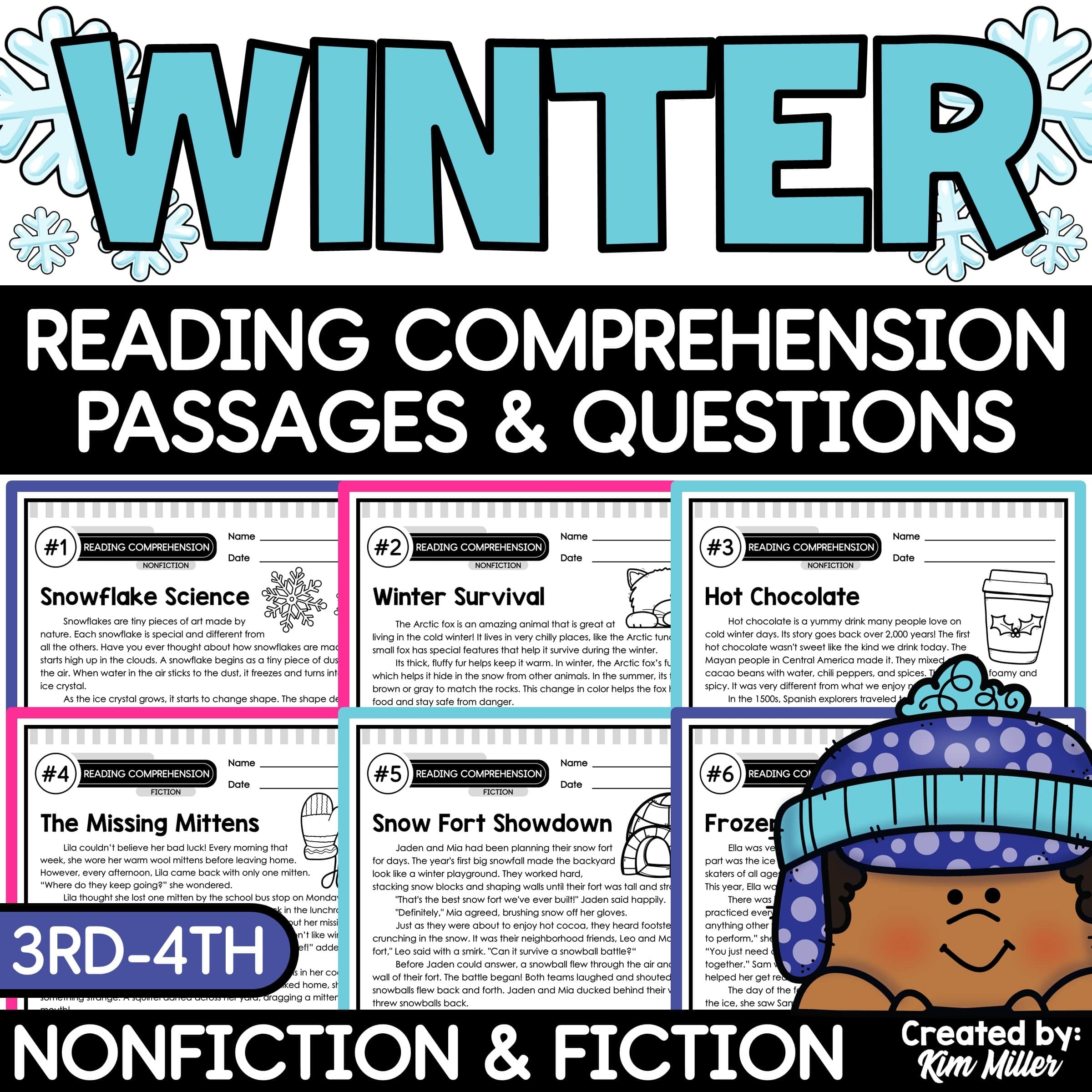 Winter Reading Comprehension Passages And Questions Winter Reading Activities