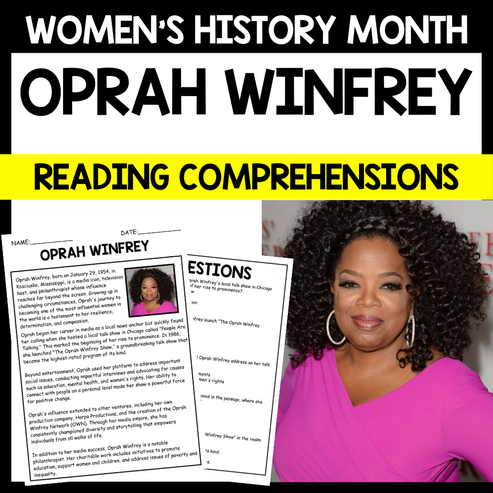 Women s History Month OPRAH WINFREY BIOGRAPHY Reading 