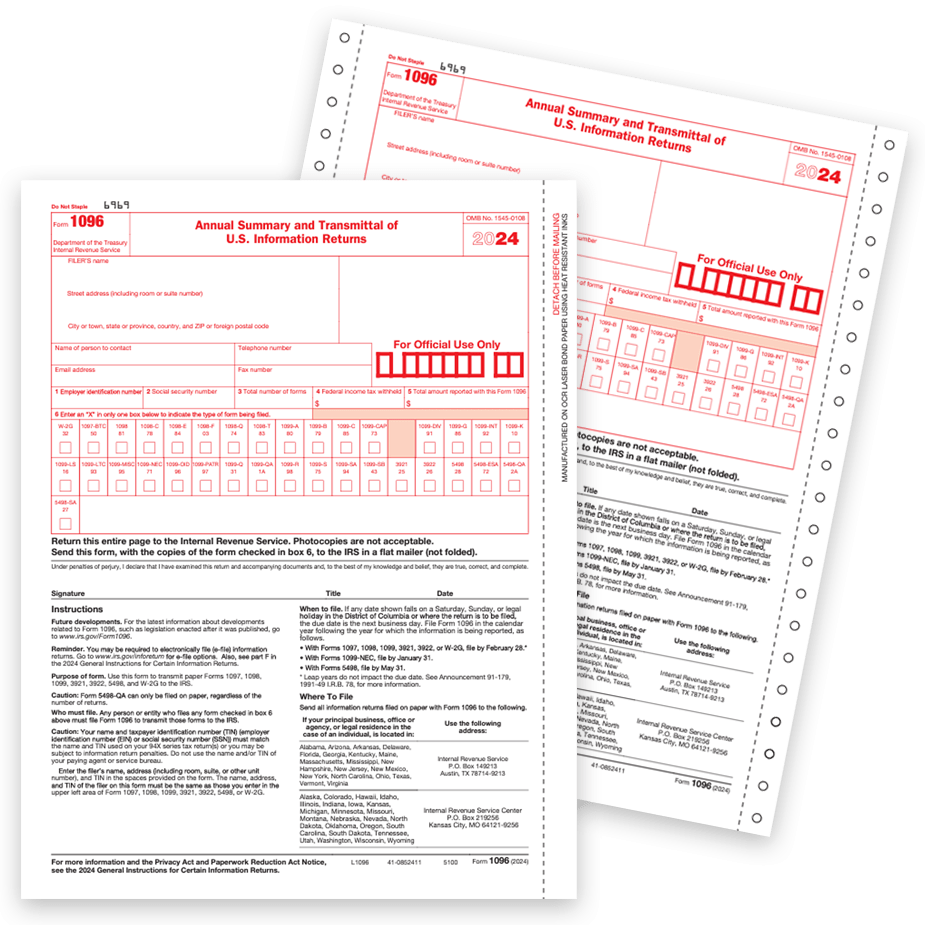 1096 Tax Forms Summary U0026 Transmittal Of 1099 DiscountTaxForms
