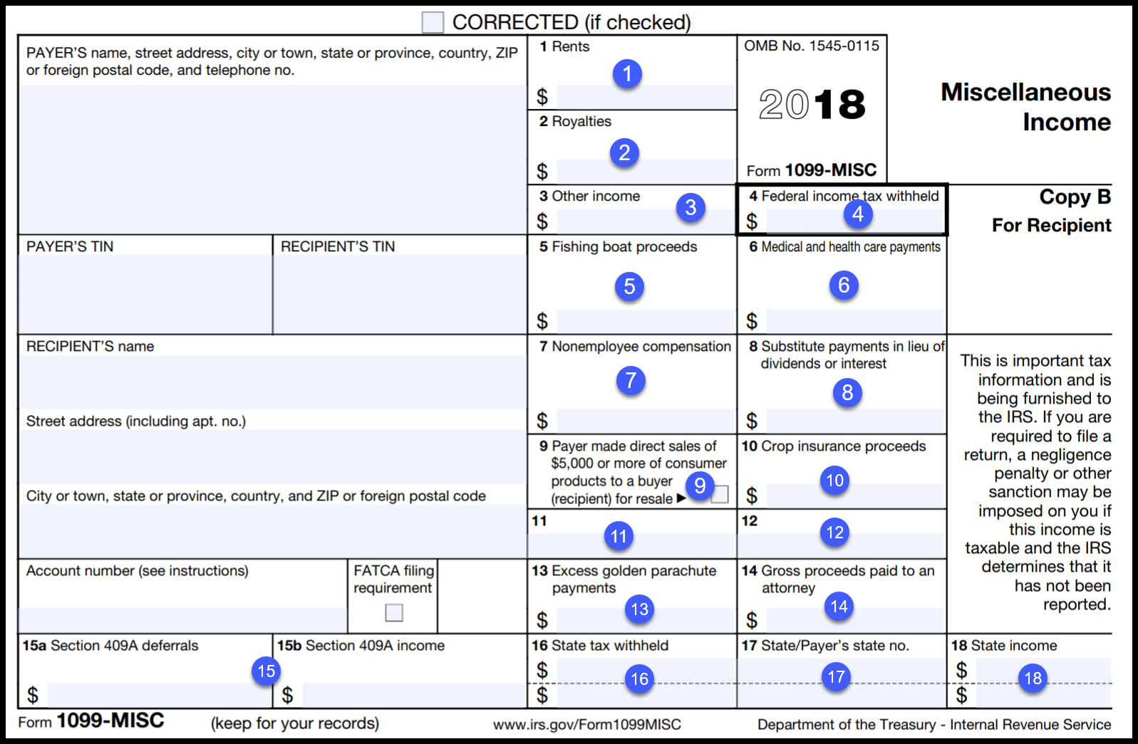 Free Irs 1099 Misc Income Form Printable