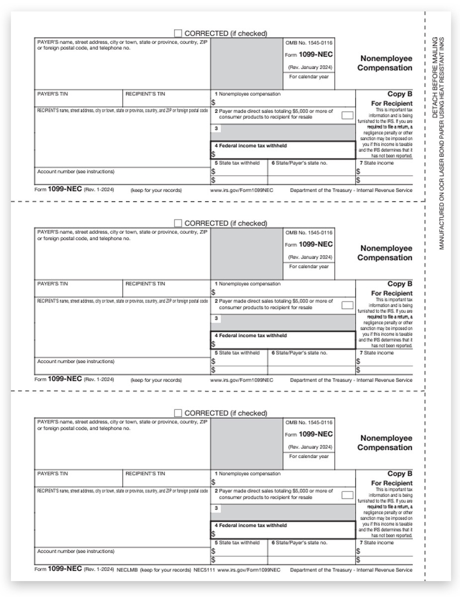 1099 NEC Tax Forms U0026 Envelopes Sets For Efilers DiscountTaxForms