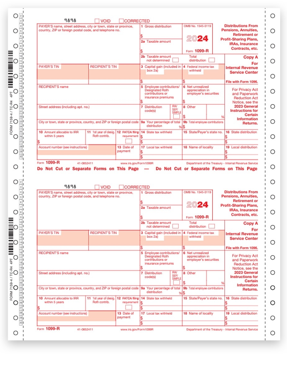 1099R Tax Forms Carbonless Continuous DiscountTaxForms