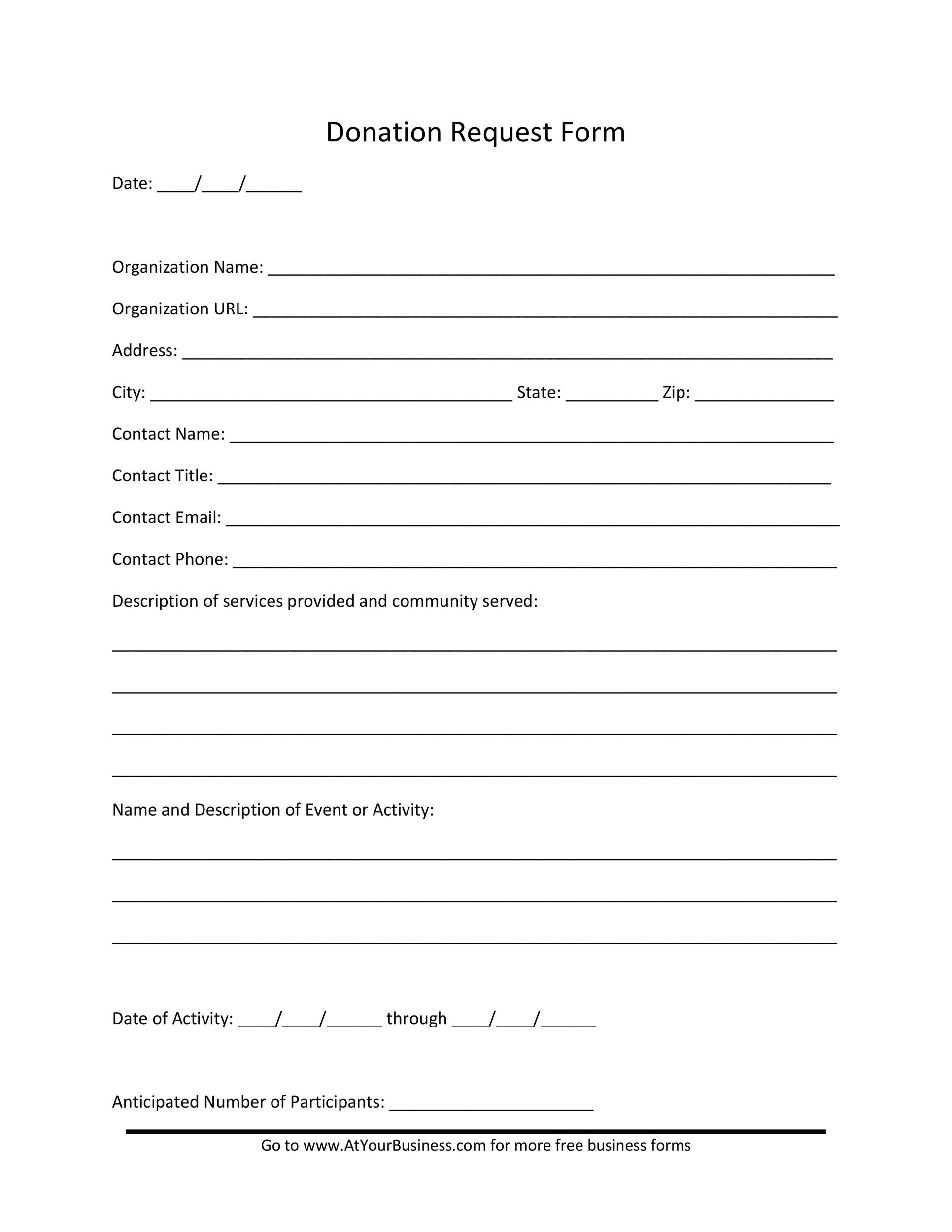 43 FREE Donation Request Letters U0026 Forms TemplateLab