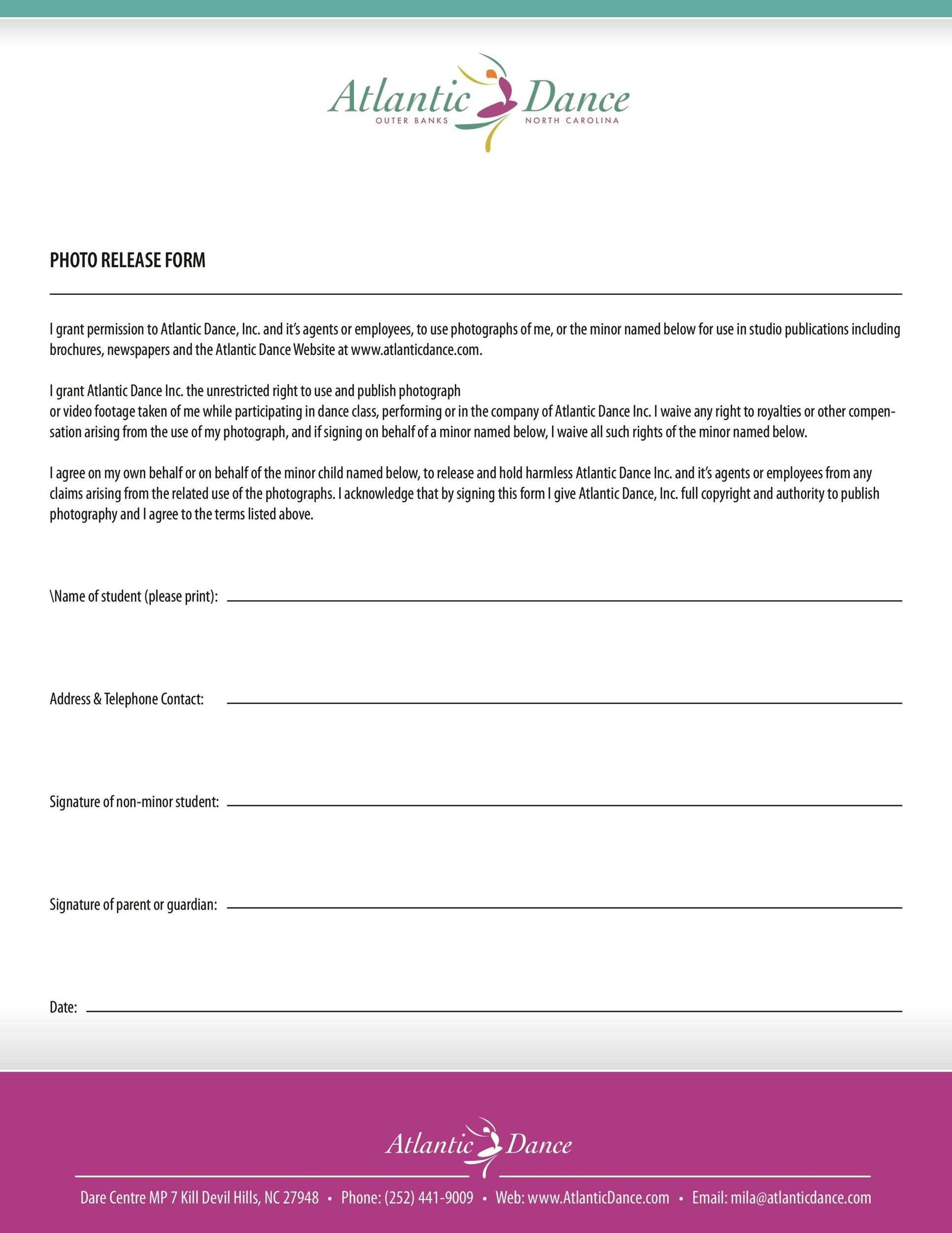 53 Standard Photo Release Forms Free TemplateLab